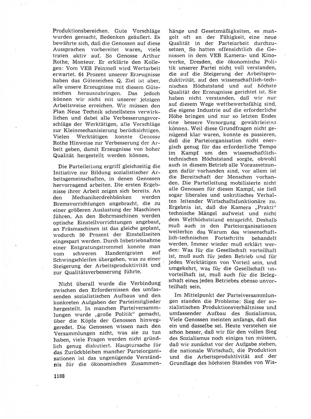 Neuer Weg (NW), Organ des Zentralkomitees (ZK) der SED (Sozialistische Einheitspartei Deutschlands) für Fragen des Parteilebens, 17. Jahrgang [Deutsche Demokratische Republik (DDR)] 1962, Seite 1188 (NW ZK SED DDR 1962, S. 1188)