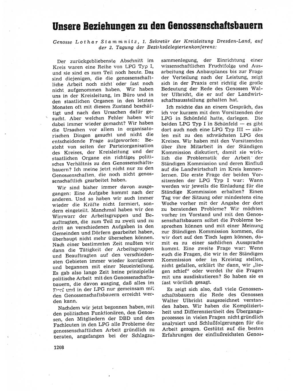 Neuer Weg (NW), Organ des Zentralkomitees (ZK) der SED (Sozialistische Einheitspartei Deutschlands) für Fragen des Parteilebens, 17. Jahrgang [Deutsche Demokratische Republik (DDR)] 1962, Seite 1208 (NW ZK SED DDR 1962, S. 1208)