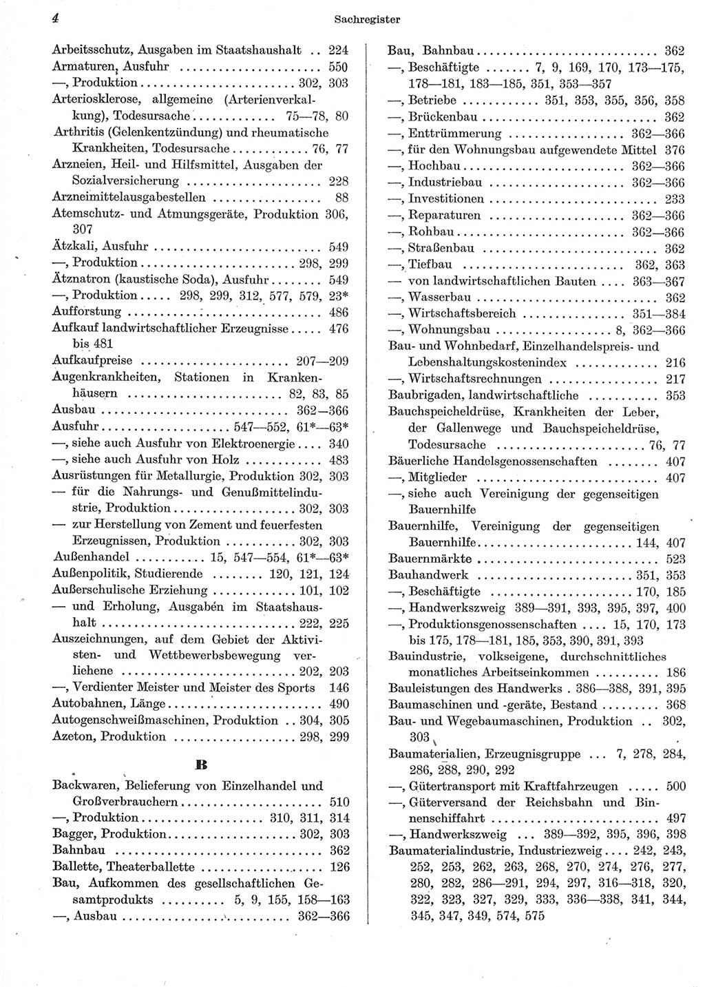 Statistisches Jahrbuch der Deutschen Demokratischen Republik (DDR) 1962, Seite 4 (Stat. Jb. DDR 1962, S. 4)