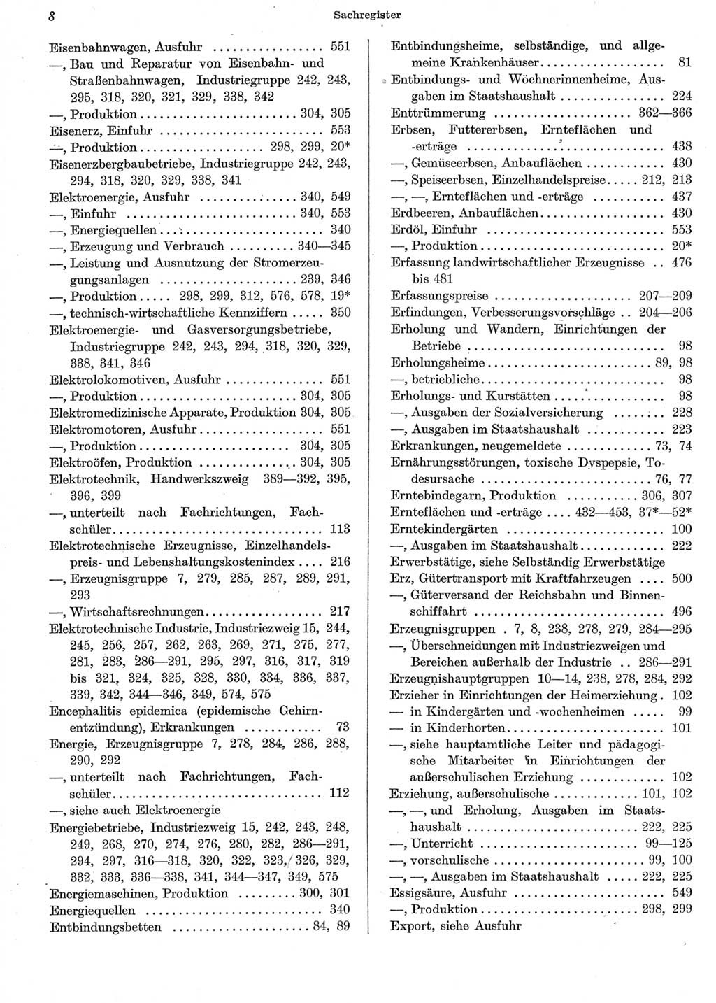 Statistisches Jahrbuch der Deutschen Demokratischen Republik (DDR) 1962, Seite 8 (Stat. Jb. DDR 1962, S. 8)