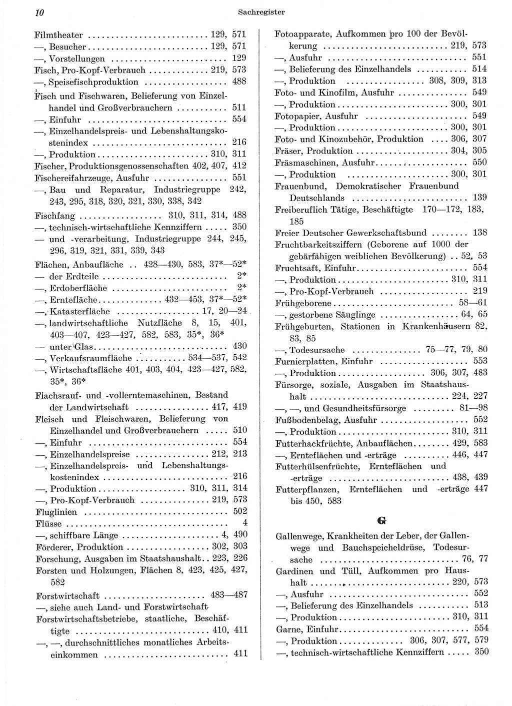 Statistisches Jahrbuch der Deutschen Demokratischen Republik (DDR) 1962, Seite 10 (Stat. Jb. DDR 1962, S. 10)