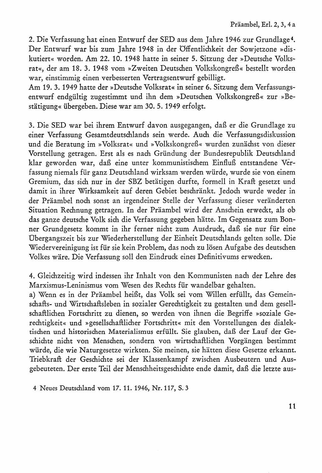 Verfassung der Sowjetischen Besatzungszone (SBZ) Deutschlands [Deutsche Demokratische Republik (DDR)], Text und Kommentar [Bundesrepublik Deutschland (BRD)] 1962, Seite 11 (Verf. SBZ Dtl. DDR Komm. BRD 1962, S. 11)