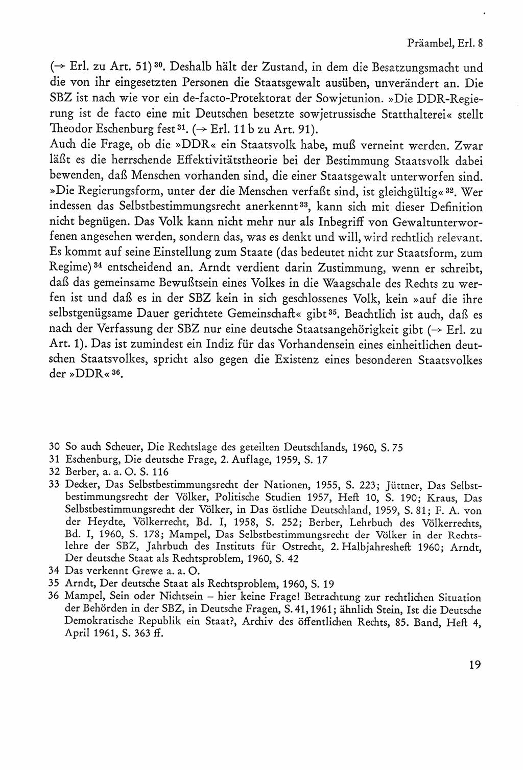 Verfassung der Sowjetischen Besatzungszone (SBZ) Deutschlands [Deutsche Demokratische Republik (DDR)], Text und Kommentar [Bundesrepublik Deutschland (BRD)] 1962, Seite 19 (Verf. SBZ Dtl. DDR Komm. BRD 1962, S. 19)