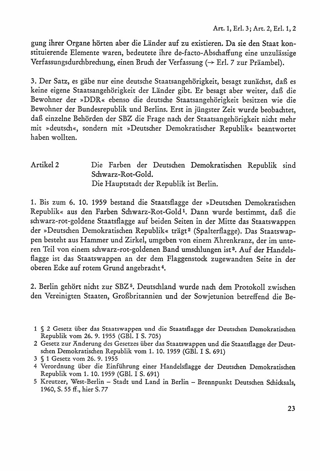 Verfassung der Sowjetischen Besatzungszone (SBZ) Deutschlands [Deutsche Demokratische Republik (DDR)], Text und Kommentar [Bundesrepublik Deutschland (BRD)] 1962, Seite 23 (Verf. SBZ Dtl. DDR Komm. BRD 1962, S. 23)