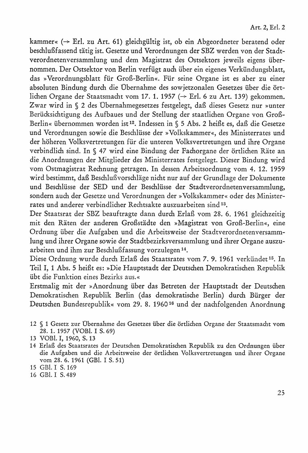 Verfassung der Sowjetischen Besatzungszone (SBZ) Deutschlands [Deutsche Demokratische Republik (DDR)], Text und Kommentar [Bundesrepublik Deutschland (BRD)] 1962, Seite 25 (Verf. SBZ Dtl. DDR Komm. BRD 1962, S. 25)