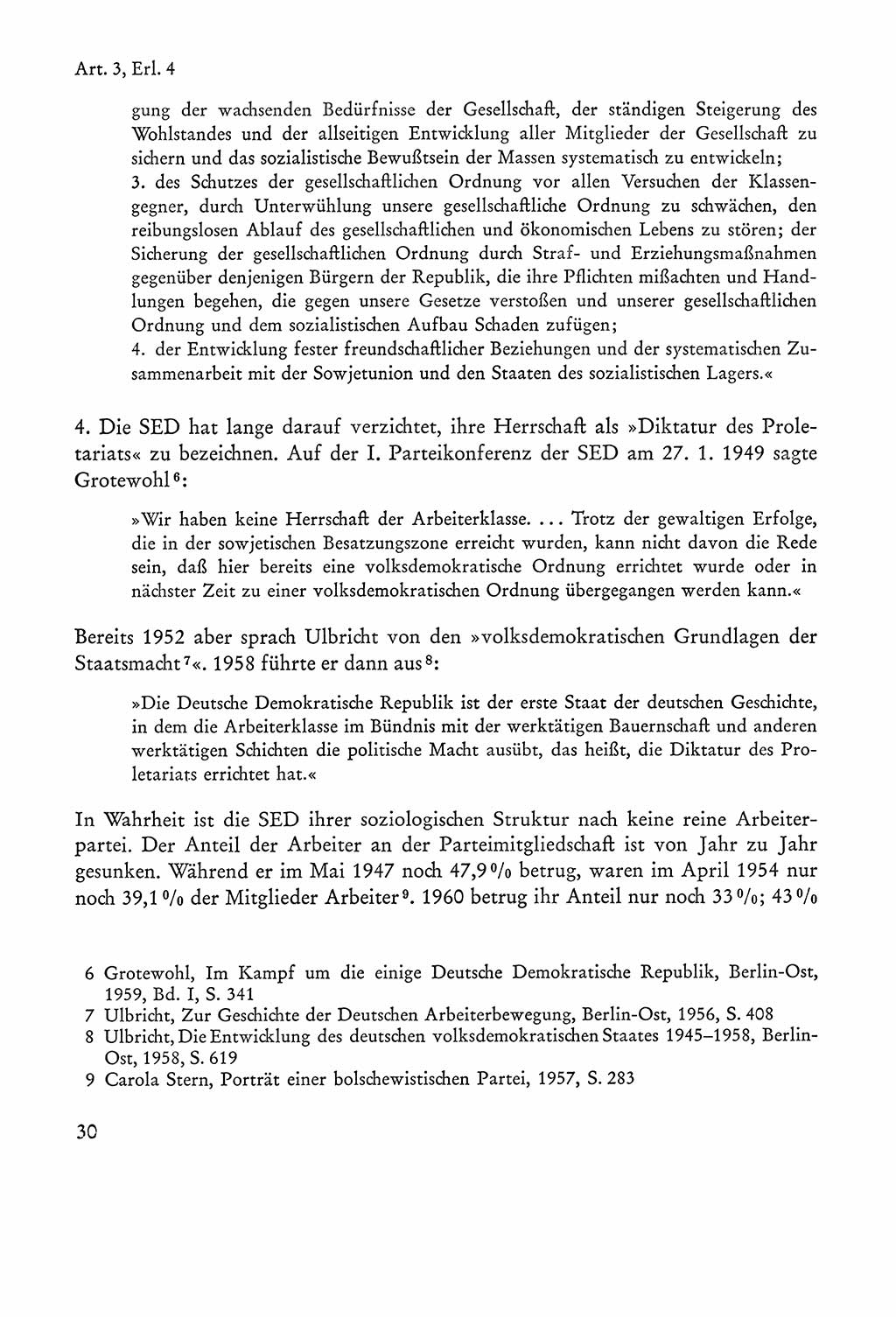Verfassung der Sowjetischen Besatzungszone (SBZ) Deutschlands [Deutsche Demokratische Republik (DDR)], Text und Kommentar [Bundesrepublik Deutschland (BRD)] 1962, Seite 30 (Verf. SBZ Dtl. DDR Komm. BRD 1962, S. 30)