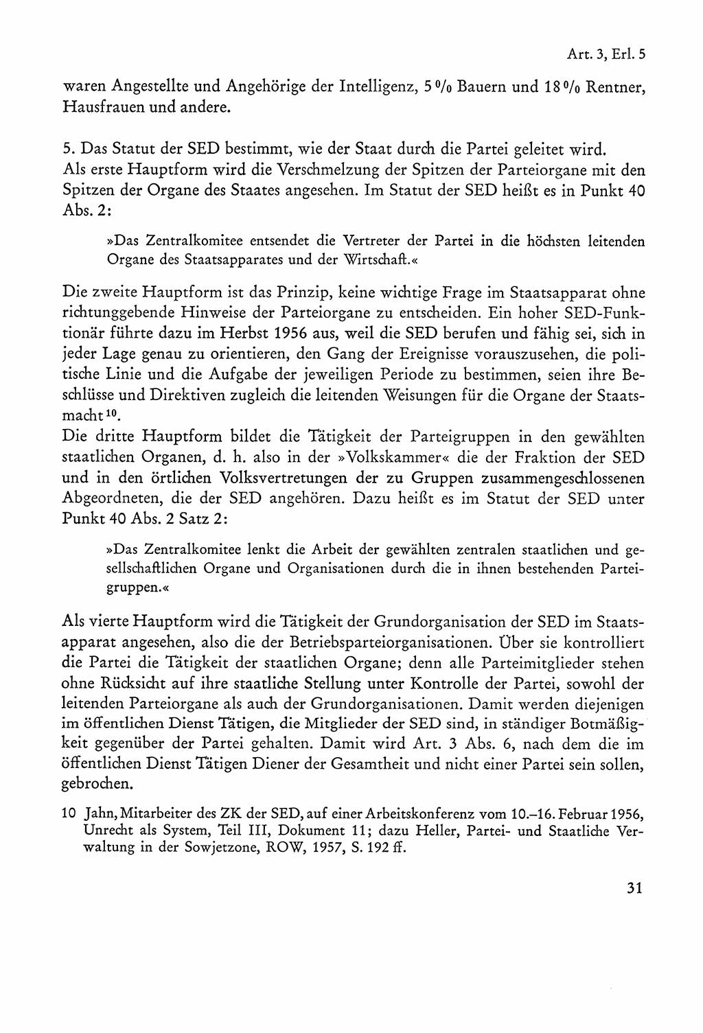 Verfassung der Sowjetischen Besatzungszone (SBZ) Deutschlands [Deutsche Demokratische Republik (DDR)], Text und Kommentar [Bundesrepublik Deutschland (BRD)] 1962, Seite 31 (Verf. SBZ Dtl. DDR Komm. BRD 1962, S. 31)