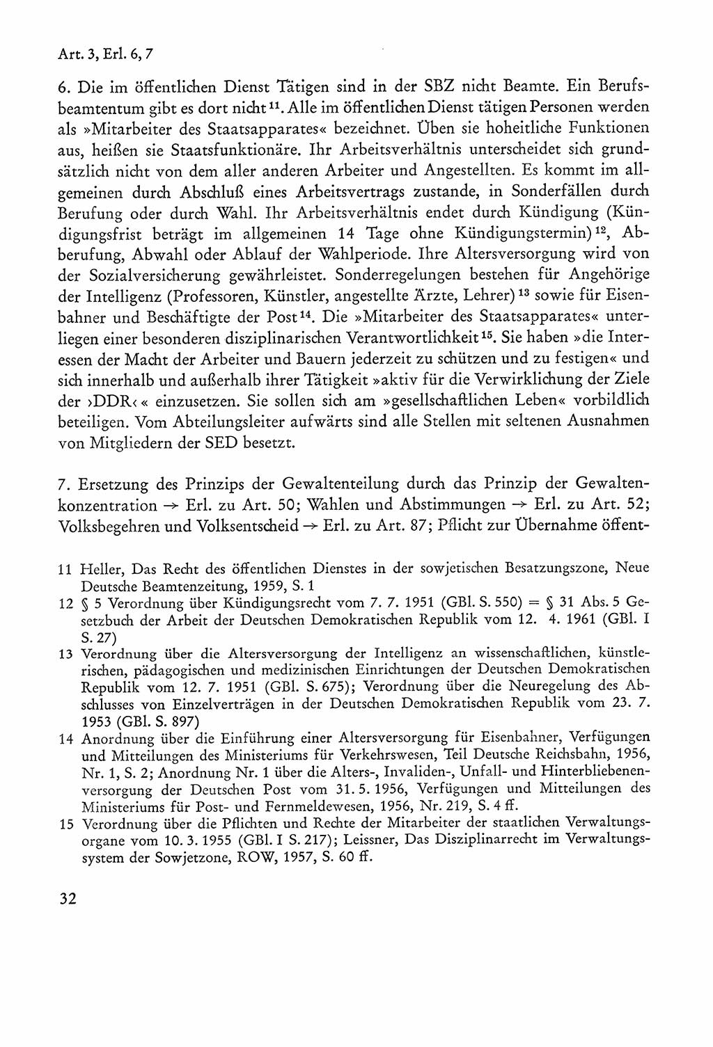 Verfassung der Sowjetischen Besatzungszone (SBZ) Deutschlands [Deutsche Demokratische Republik (DDR)], Text und Kommentar [Bundesrepublik Deutschland (BRD)] 1962, Seite 32 (Verf. SBZ Dtl. DDR Komm. BRD 1962, S. 32)