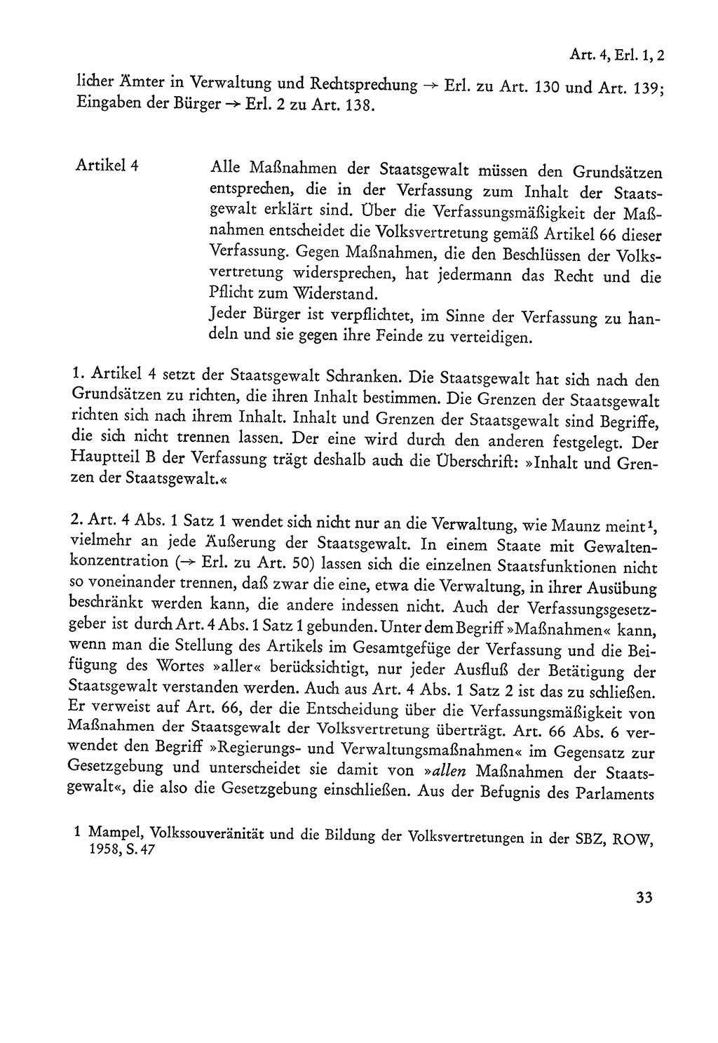 Verfassung der Sowjetischen Besatzungszone (SBZ) Deutschlands [Deutsche Demokratische Republik (DDR)], Text und Kommentar [Bundesrepublik Deutschland (BRD)] 1962, Seite 33 (Verf. SBZ Dtl. DDR Komm. BRD 1962, S. 33)