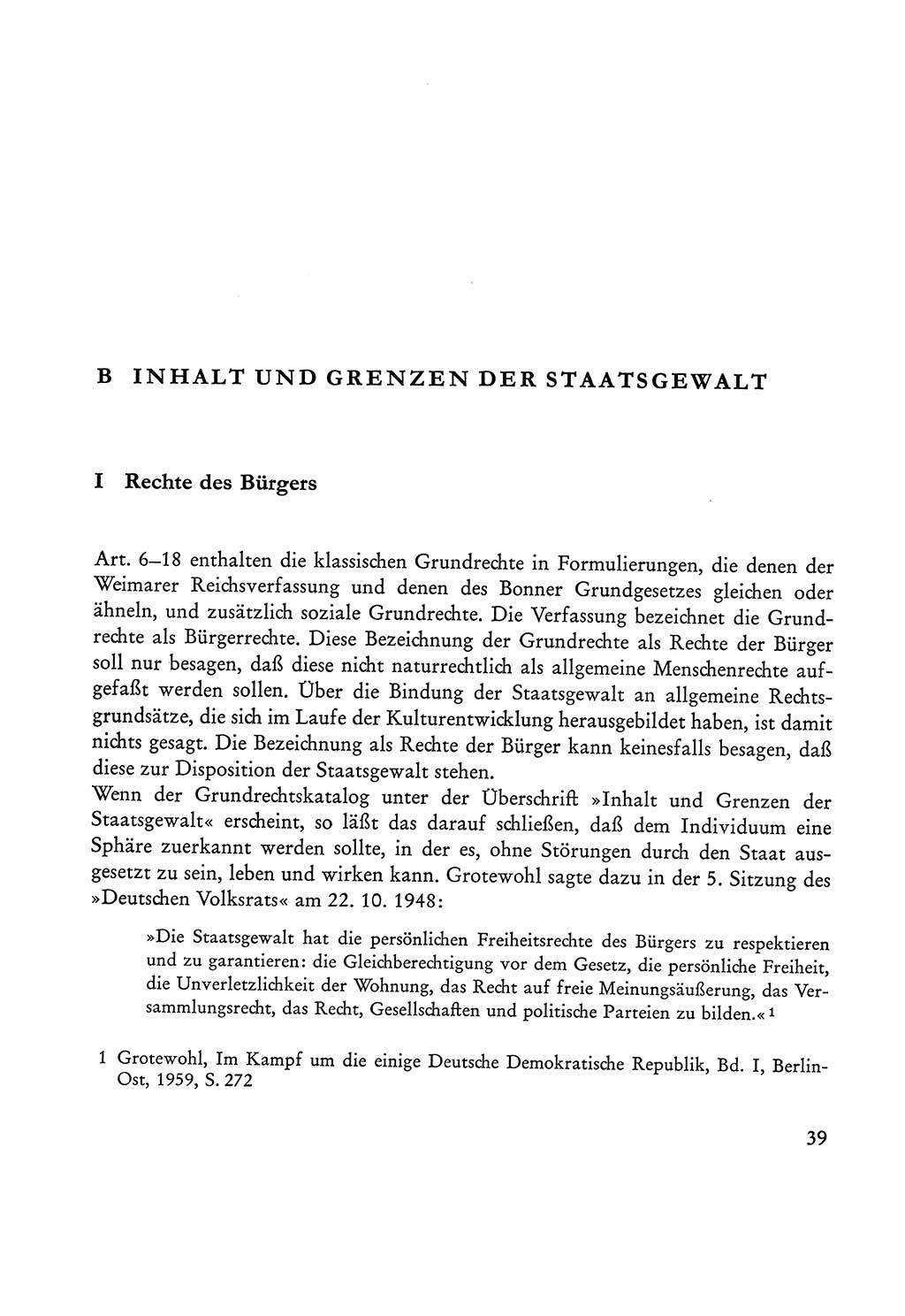 Verfassung der Sowjetischen Besatzungszone (SBZ) Deutschlands [Deutsche Demokratische Republik (DDR)], Text und Kommentar [Bundesrepublik Deutschland (BRD)] 1962, Seite 39 (Verf. SBZ Dtl. DDR Komm. BRD 1962, S. 39)