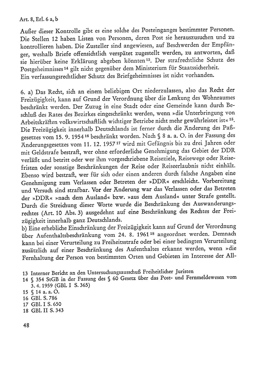 Verfassung der Sowjetischen Besatzungszone (SBZ) Deutschlands [Deutsche Demokratische Republik (DDR)], Text und Kommentar [Bundesrepublik Deutschland (BRD)] 1962, Seite 48 (Verf. SBZ Dtl. DDR Komm. BRD 1962, S. 48)