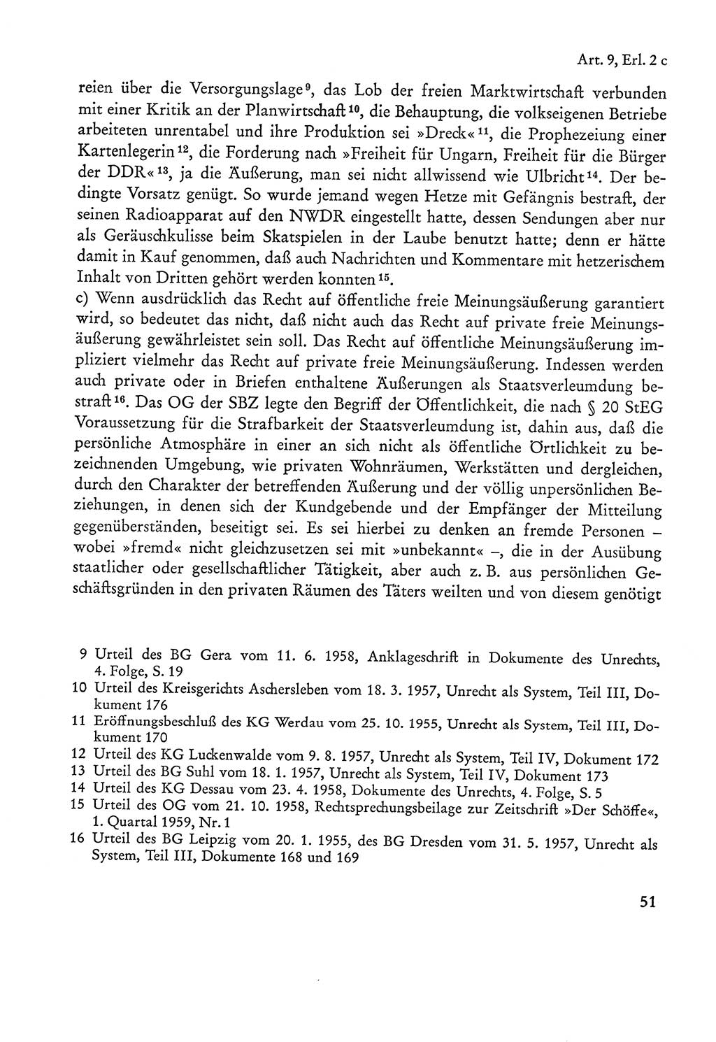 Verfassung der Sowjetischen Besatzungszone (SBZ) Deutschlands [Deutsche Demokratische Republik (DDR)], Text und Kommentar [Bundesrepublik Deutschland (BRD)] 1962, Seite 51 (Verf. SBZ Dtl. DDR Komm. BRD 1962, S. 51)