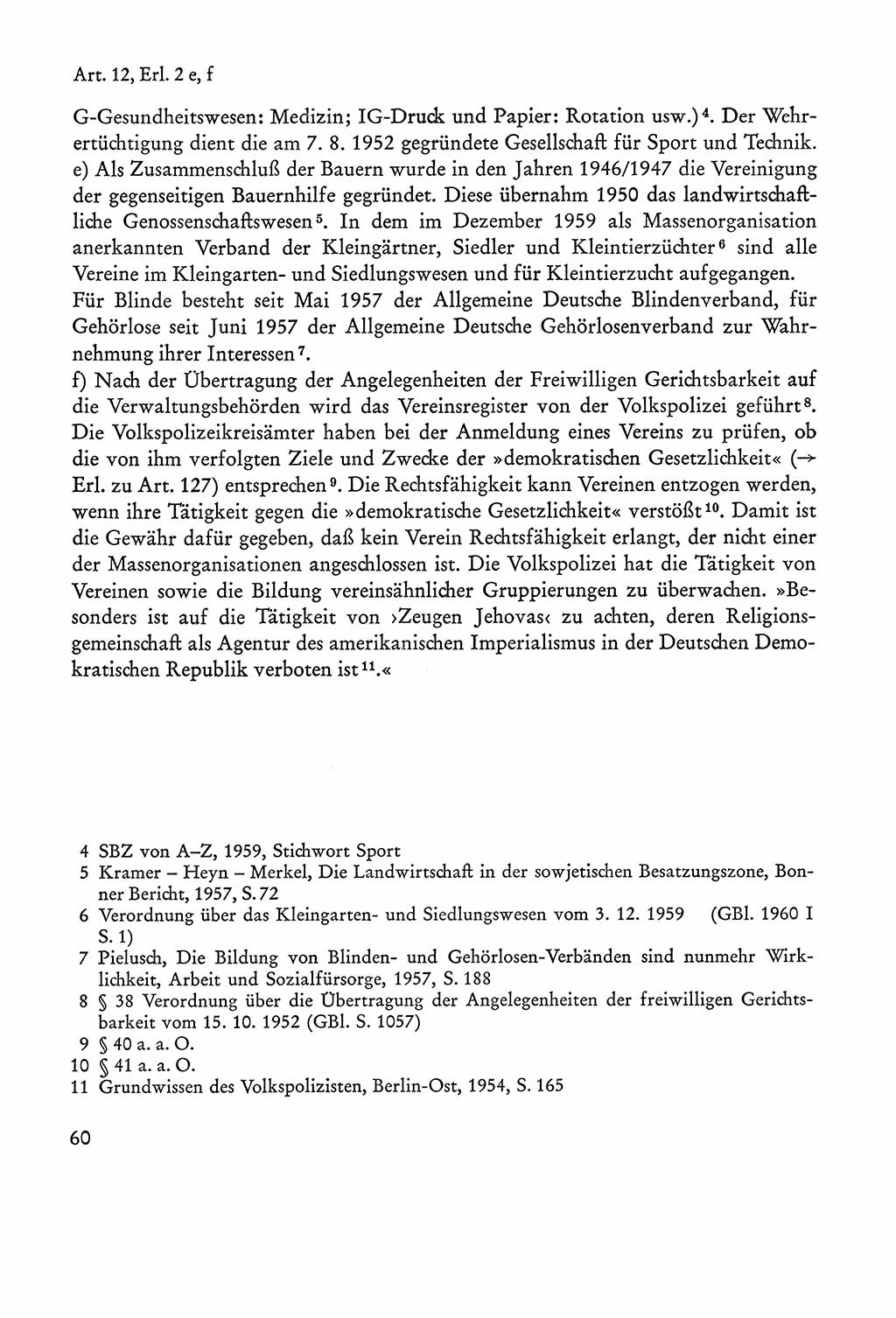 Verfassung der Sowjetischen Besatzungszone (SBZ) Deutschlands [Deutsche Demokratische Republik (DDR)], Text und Kommentar [Bundesrepublik Deutschland (BRD)] 1962, Seite 60 (Verf. SBZ Dtl. DDR Komm. BRD 1962, S. 60)