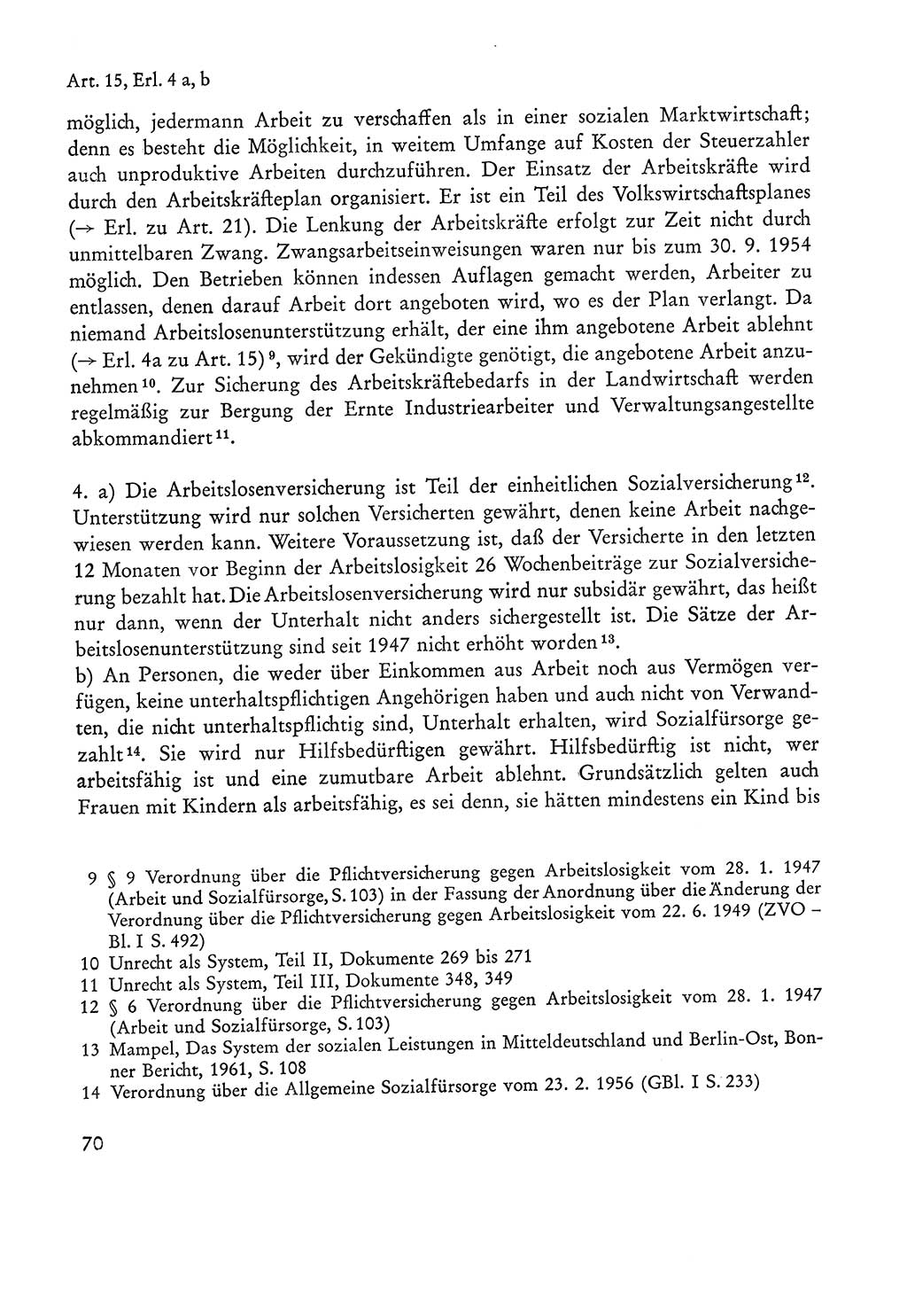 Verfassung der Sowjetischen Besatzungszone (SBZ) Deutschlands [Deutsche Demokratische Republik (DDR)], Text und Kommentar [Bundesrepublik Deutschland (BRD)] 1962, Seite 70 (Verf. SBZ Dtl. DDR Komm. BRD 1962, S. 70)