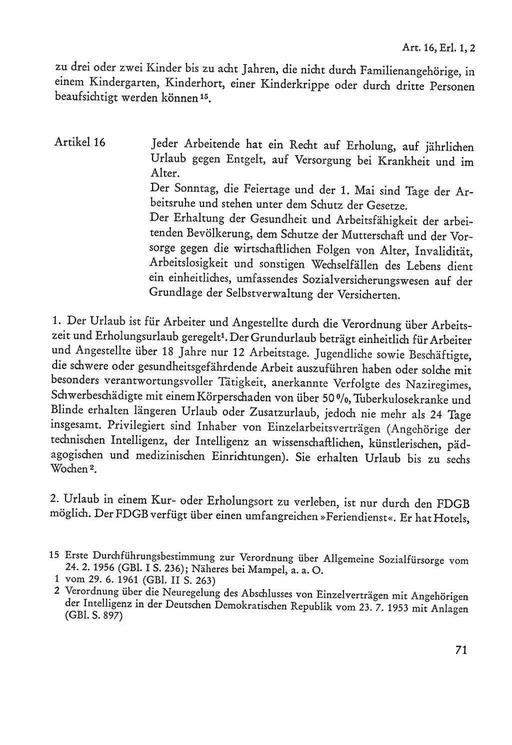 Verfassung der Sowjetischen Besatzungszone (SBZ) Deutschlands [Deutsche Demokratische Republik (DDR)], Text und Kommentar [Bundesrepublik Deutschland (BRD)] 1962, Seite 71 (Verf. SBZ Dtl. DDR Komm. BRD 1962, S. 71)