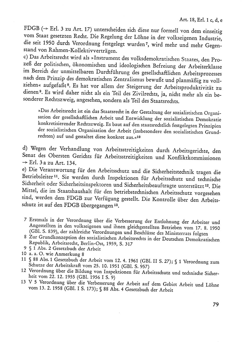 Verfassung der Sowjetischen Besatzungszone (SBZ) Deutschlands [Deutsche Demokratische Republik (DDR)], Text und Kommentar [Bundesrepublik Deutschland (BRD)] 1962, Seite 79 (Verf. SBZ Dtl. DDR Komm. BRD 1962, S. 79)