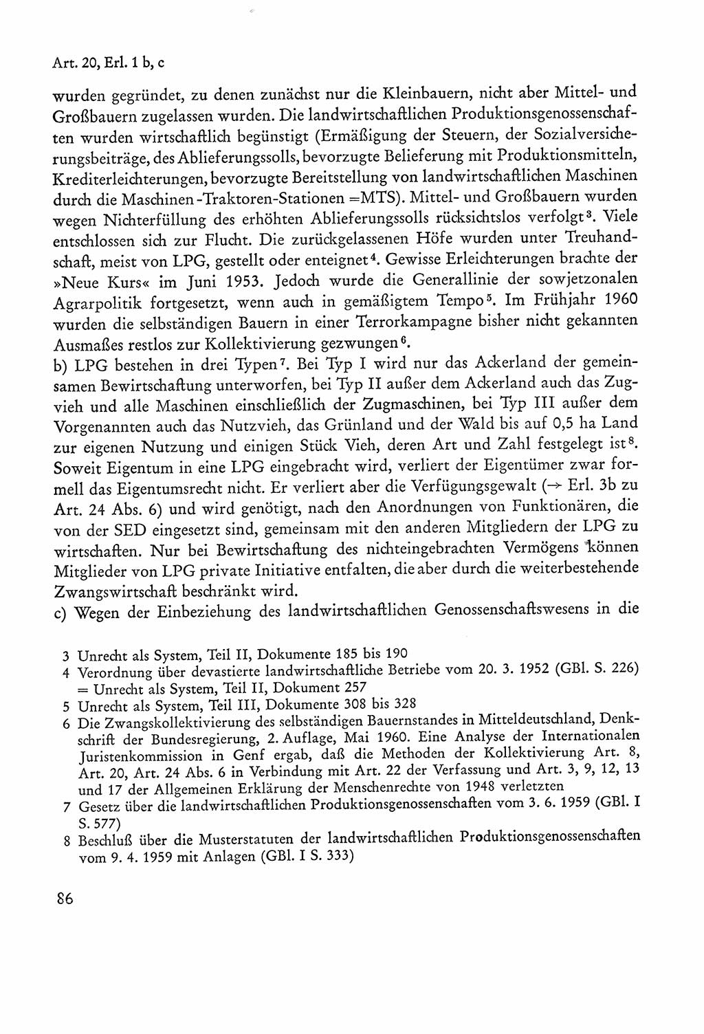 Verfassung der Sowjetischen Besatzungszone (SBZ) Deutschlands [Deutsche Demokratische Republik (DDR)], Text und Kommentar [Bundesrepublik Deutschland (BRD)] 1962, Seite 86 (Verf. SBZ Dtl. DDR Komm. BRD 1962, S. 86)