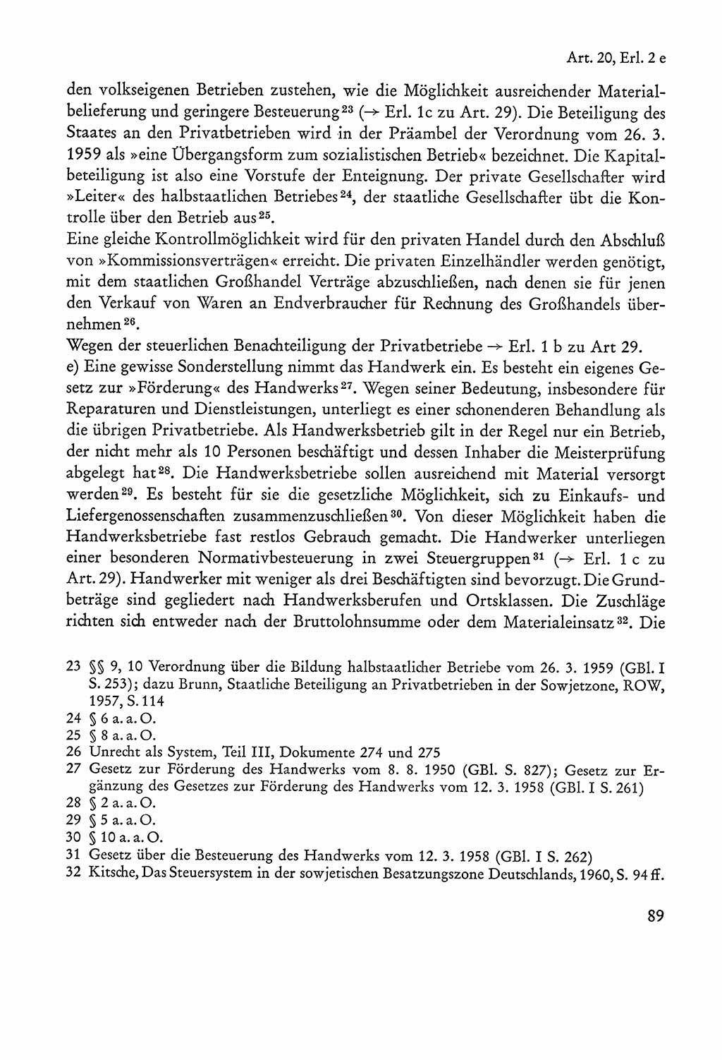 Verfassung der Sowjetischen Besatzungszone (SBZ) Deutschlands [Deutsche Demokratische Republik (DDR)], Text und Kommentar [Bundesrepublik Deutschland (BRD)] 1962, Seite 89 (Verf. SBZ Dtl. DDR Komm. BRD 1962, S. 89)