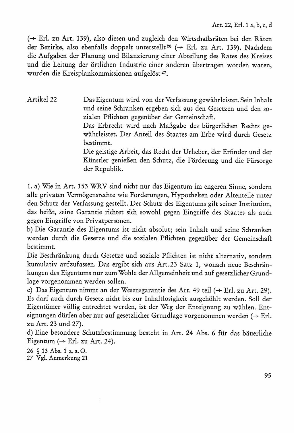 Verfassung der Sowjetischen Besatzungszone (SBZ) Deutschlands [Deutsche Demokratische Republik (DDR)], Text und Kommentar [Bundesrepublik Deutschland (BRD)] 1962, Seite 95 (Verf. SBZ Dtl. DDR Komm. BRD 1962, S. 95)