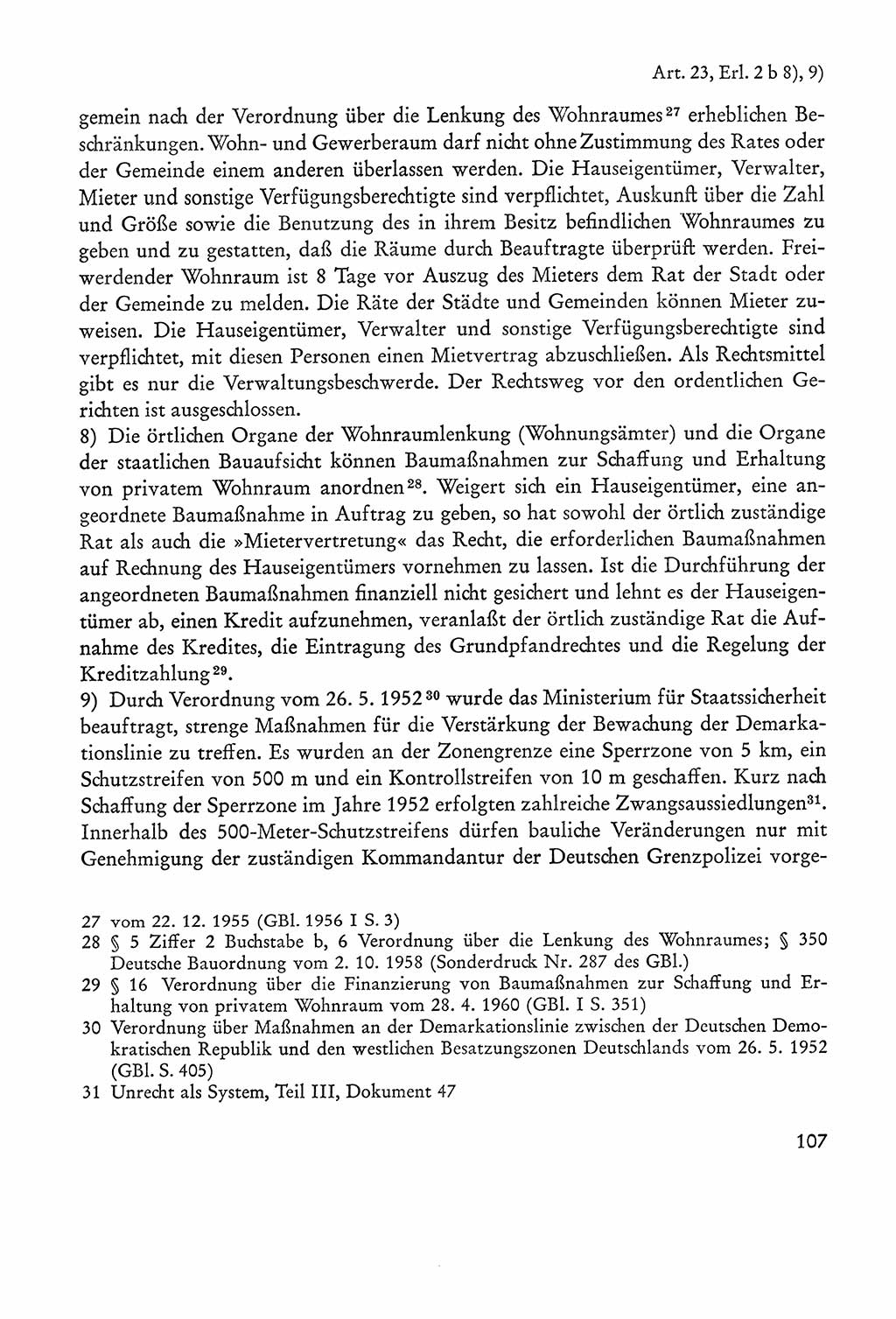 Verfassung der Sowjetischen Besatzungszone (SBZ) Deutschlands [Deutsche Demokratische Republik (DDR)], Text und Kommentar [Bundesrepublik Deutschland (BRD)] 1962, Seite 107 (Verf. SBZ Dtl. DDR Komm. BRD 1962, S. 107)