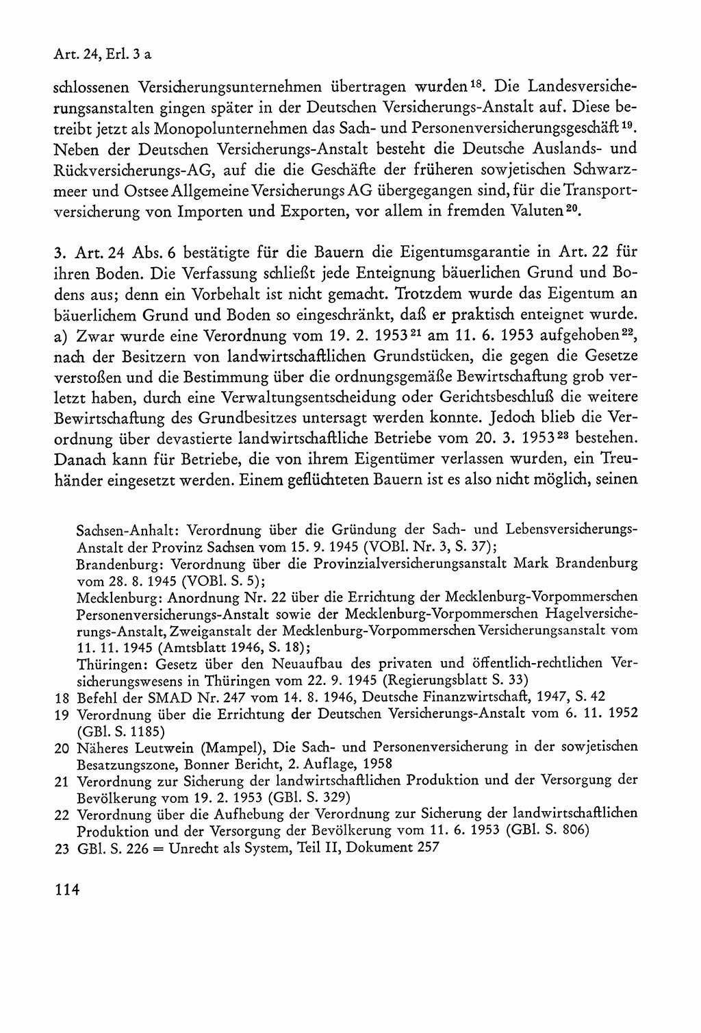 Verfassung der Sowjetischen Besatzungszone (SBZ) Deutschlands [Deutsche Demokratische Republik (DDR)], Text und Kommentar [Bundesrepublik Deutschland (BRD)] 1962, Seite 114 (Verf. SBZ Dtl. DDR Komm. BRD 1962, S. 114)