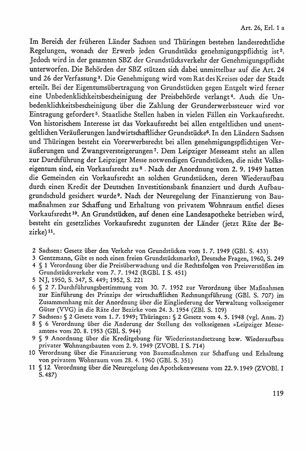 Verfassung der Sowjetischen Besatzungszone (SBZ) Deutschlands [Deutsche Demokratische Republik (DDR)], Text und Kommentar [Bundesrepublik Deutschland (BRD)] 1962, Seite 119 (Verf. SBZ Dtl. DDR Komm. BRD 1962, S. 119)