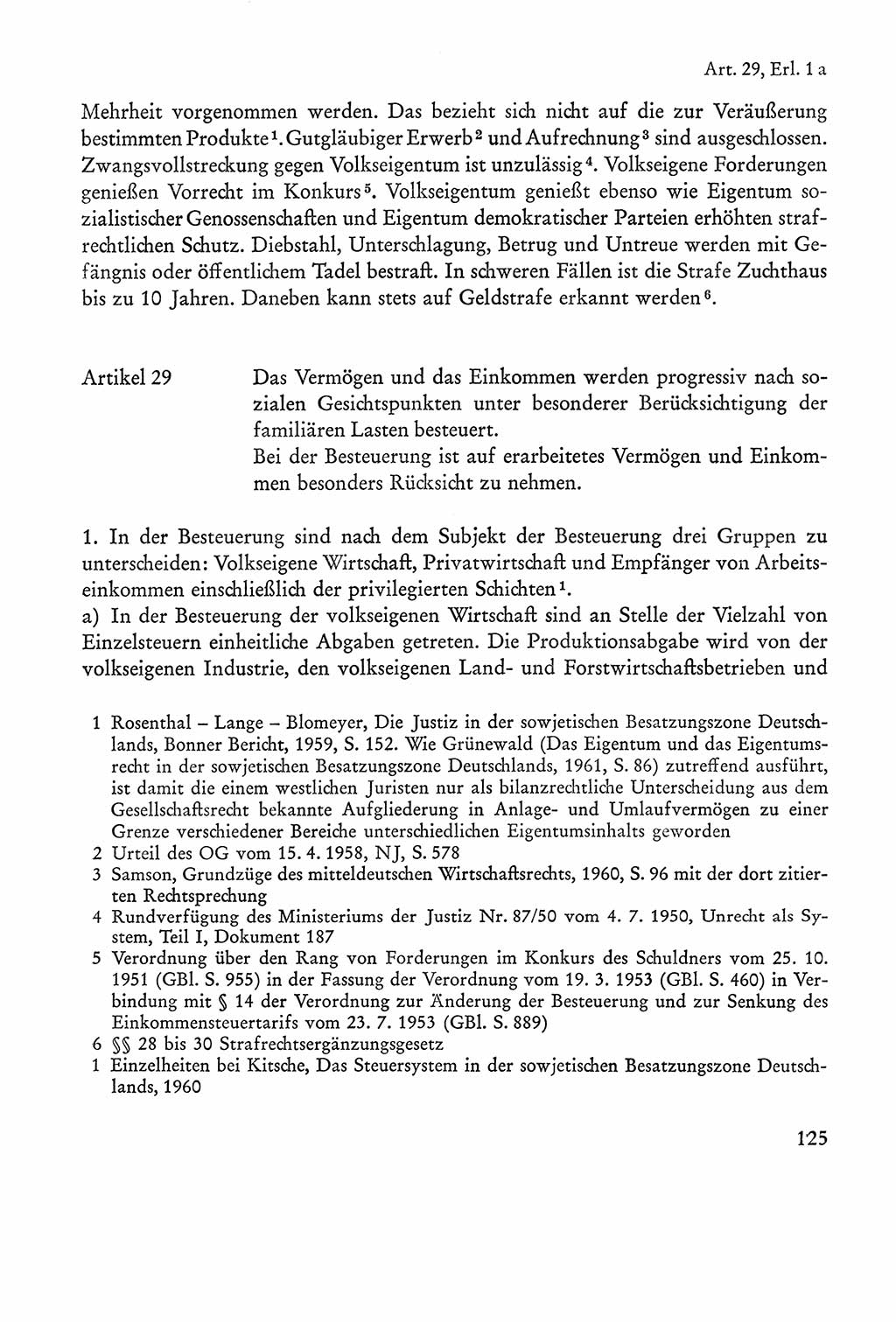 Verfassung der Sowjetischen Besatzungszone (SBZ) Deutschlands [Deutsche Demokratische Republik (DDR)], Text und Kommentar [Bundesrepublik Deutschland (BRD)] 1962, Seite 125 (Verf. SBZ Dtl. DDR Komm. BRD 1962, S. 125)