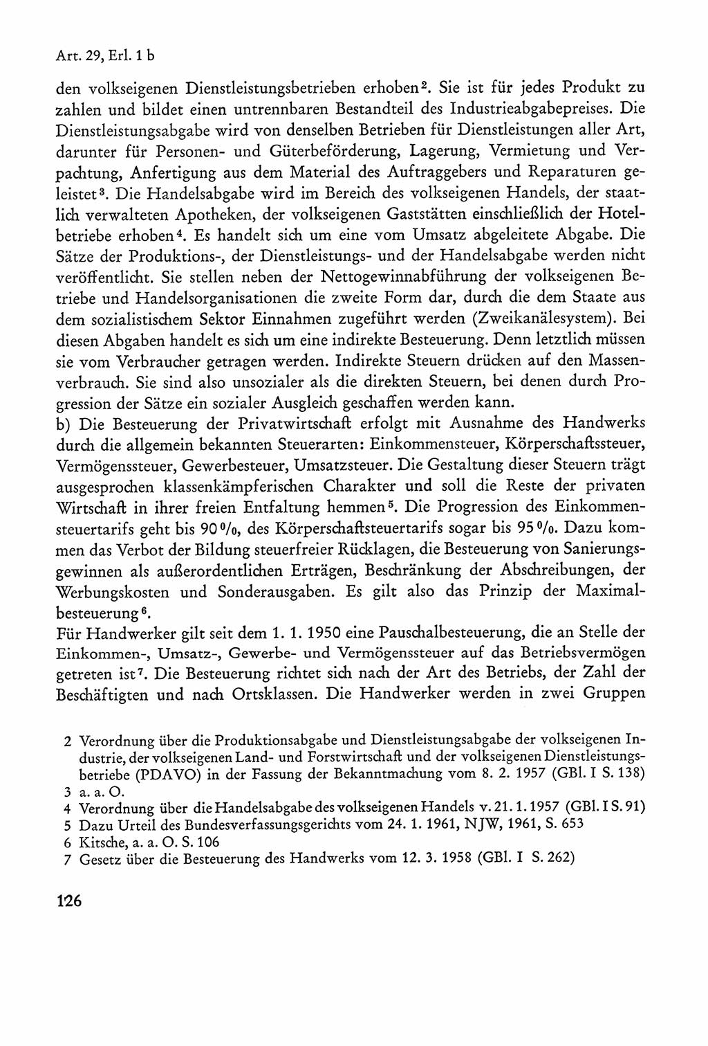 Verfassung der Sowjetischen Besatzungszone (SBZ) Deutschlands [Deutsche Demokratische Republik (DDR)], Text und Kommentar [Bundesrepublik Deutschland (BRD)] 1962, Seite 126 (Verf. SBZ Dtl. DDR Komm. BRD 1962, S. 126)