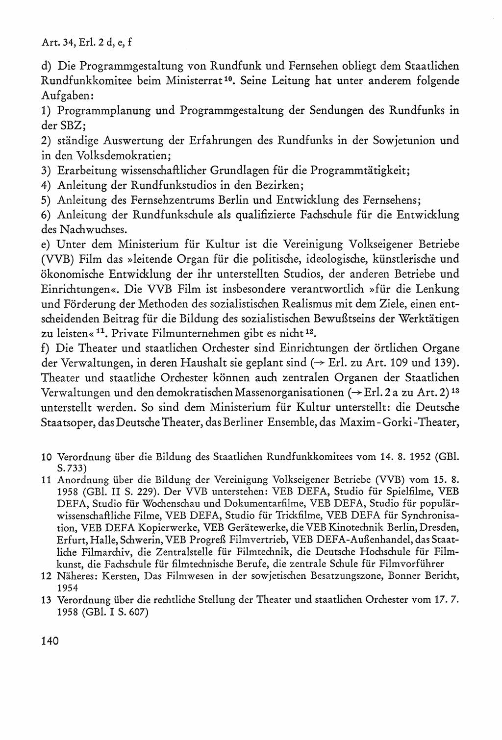 Verfassung der Sowjetischen Besatzungszone (SBZ) Deutschlands [Deutsche Demokratische Republik (DDR)], Text und Kommentar [Bundesrepublik Deutschland (BRD)] 1962, Seite 140 (Verf. SBZ Dtl. DDR Komm. BRD 1962, S. 140)