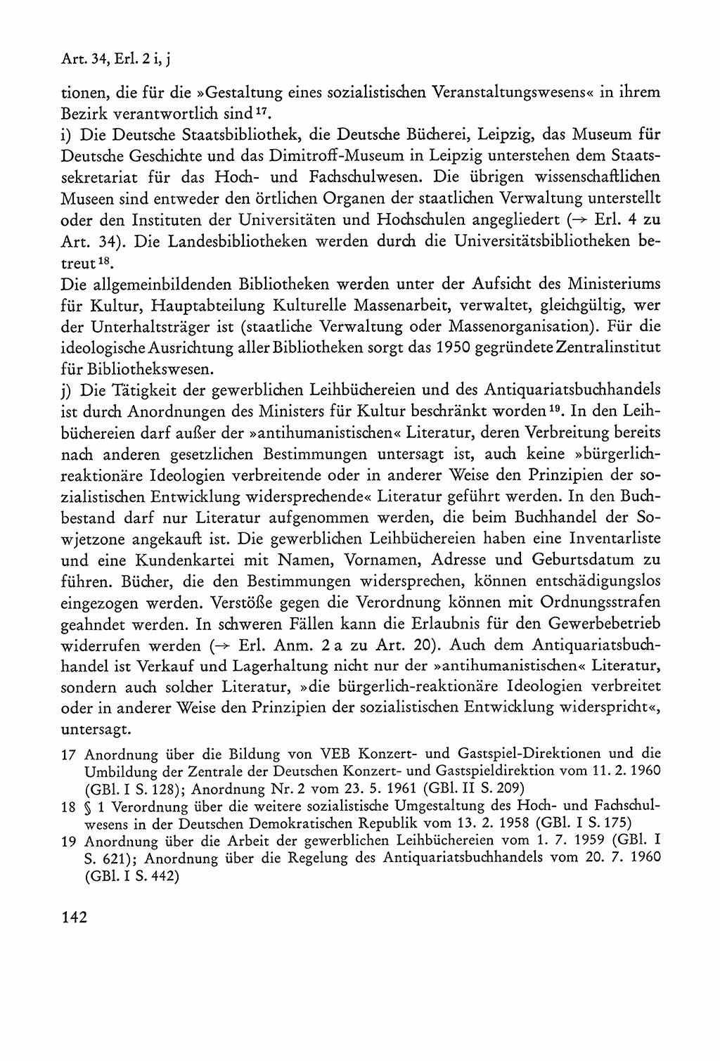 Verfassung der Sowjetischen Besatzungszone (SBZ) Deutschlands [Deutsche Demokratische Republik (DDR)], Text und Kommentar [Bundesrepublik Deutschland (BRD)] 1962, Seite 142 (Verf. SBZ Dtl. DDR Komm. BRD 1962, S. 142)