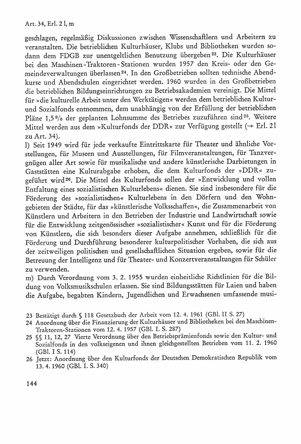 Verfassung der Sowjetischen Besatzungszone (SBZ) Deutschlands [Deutsche Demokratische Republik (DDR)], Text und Kommentar [Bundesrepublik Deutschland (BRD)] 1962, Seite 144 (Verf. SBZ Dtl. DDR Komm. BRD 1962, S. 144)