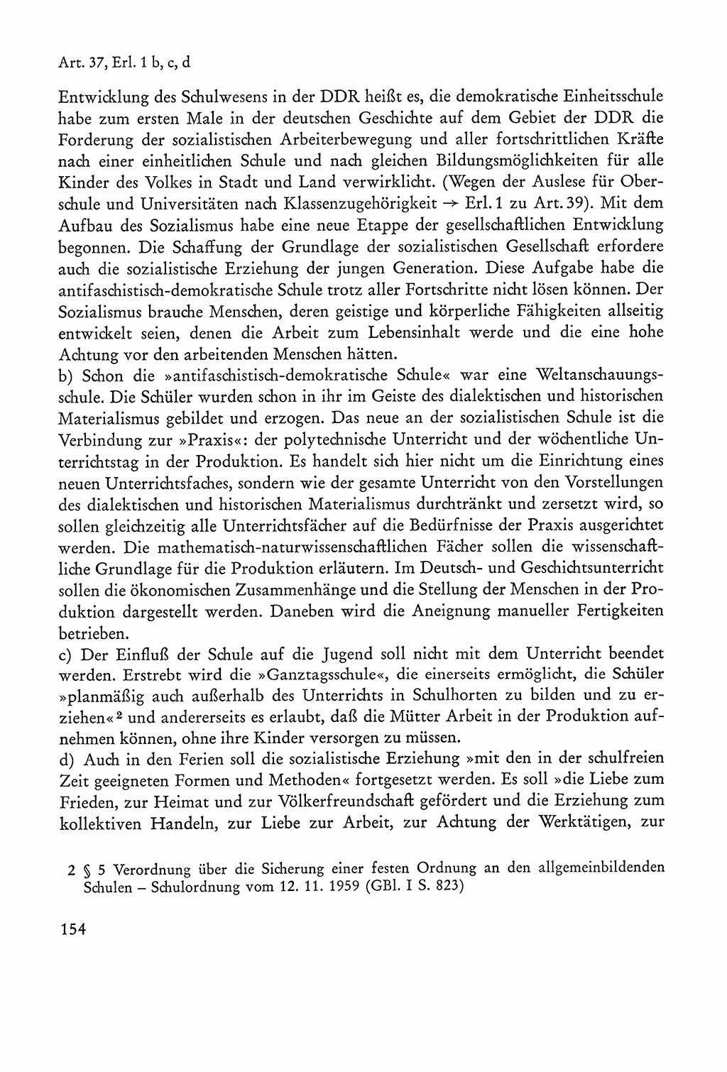 Verfassung der Sowjetischen Besatzungszone (SBZ) Deutschlands [Deutsche Demokratische Republik (DDR)], Text und Kommentar [Bundesrepublik Deutschland (BRD)] 1962, Seite 154 (Verf. SBZ Dtl. DDR Komm. BRD 1962, S. 154)