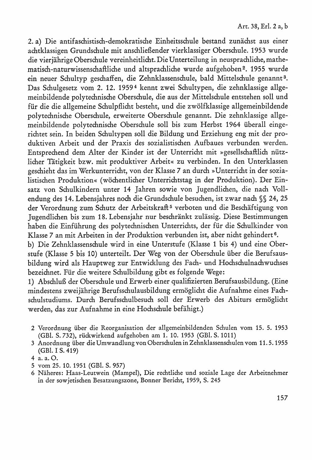 Verfassung der Sowjetischen Besatzungszone (SBZ) Deutschlands [Deutsche Demokratische Republik (DDR)], Text und Kommentar [Bundesrepublik Deutschland (BRD)] 1962, Seite 157 (Verf. SBZ Dtl. DDR Komm. BRD 1962, S. 157)