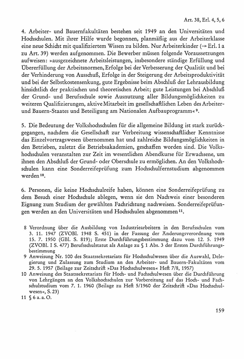 Verfassung der Sowjetischen Besatzungszone (SBZ) Deutschlands [Deutsche Demokratische Republik (DDR)], Text und Kommentar [Bundesrepublik Deutschland (BRD)] 1962, Seite 159 (Verf. SBZ Dtl. DDR Komm. BRD 1962, S. 159)