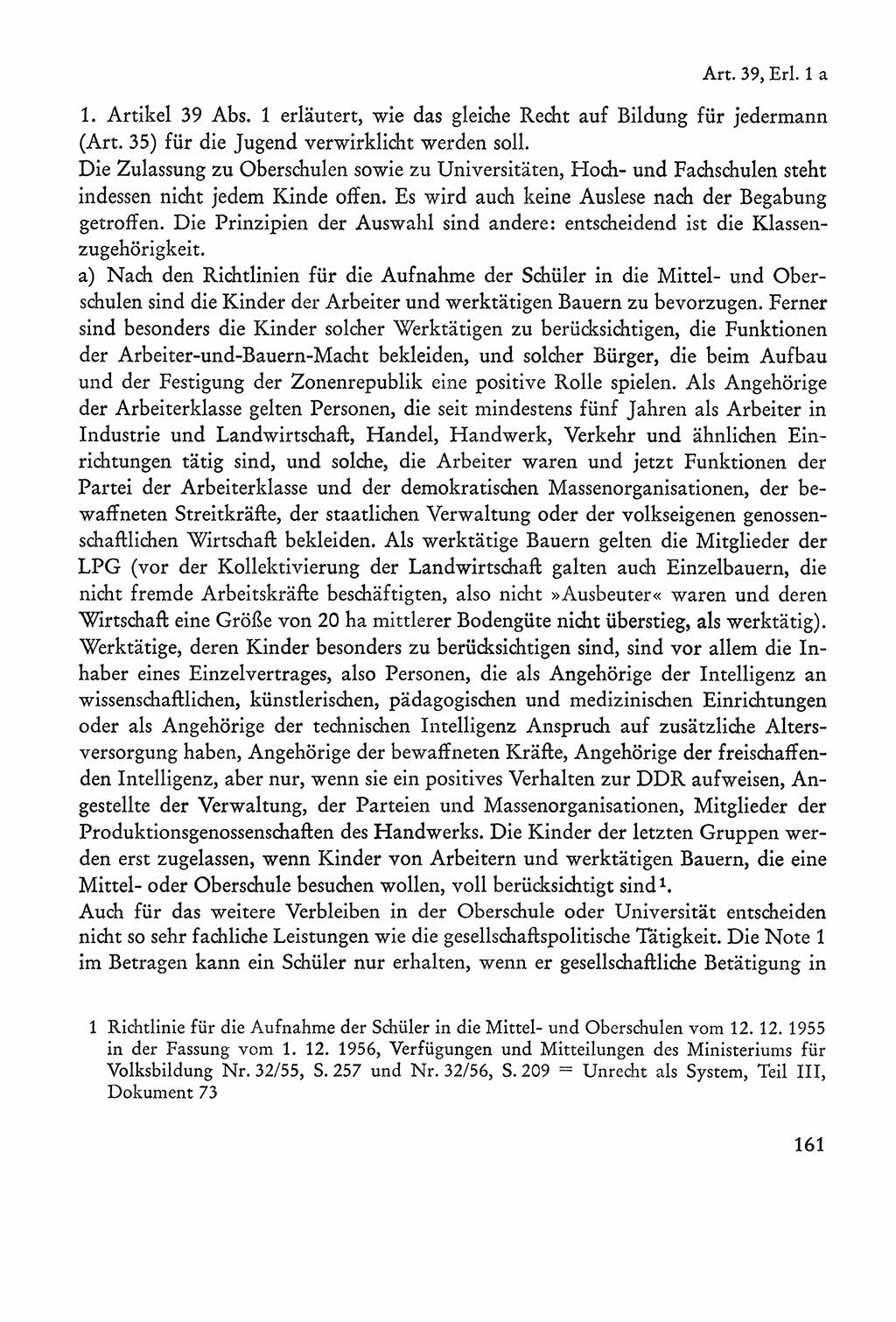 Verfassung der Sowjetischen Besatzungszone (SBZ) Deutschlands [Deutsche Demokratische Republik (DDR)], Text und Kommentar [Bundesrepublik Deutschland (BRD)] 1962, Seite 161 (Verf. SBZ Dtl. DDR Komm. BRD 1962, S. 161)