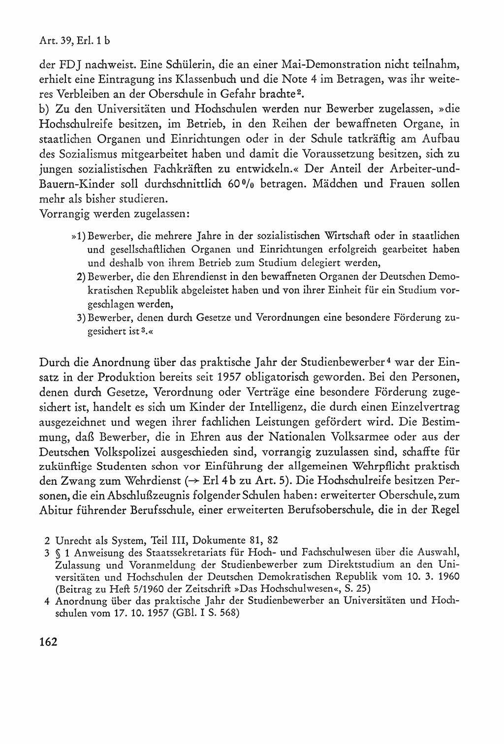 Verfassung der Sowjetischen Besatzungszone (SBZ) Deutschlands [Deutsche Demokratische Republik (DDR)], Text und Kommentar [Bundesrepublik Deutschland (BRD)] 1962, Seite 162 (Verf. SBZ Dtl. DDR Komm. BRD 1962, S. 162)