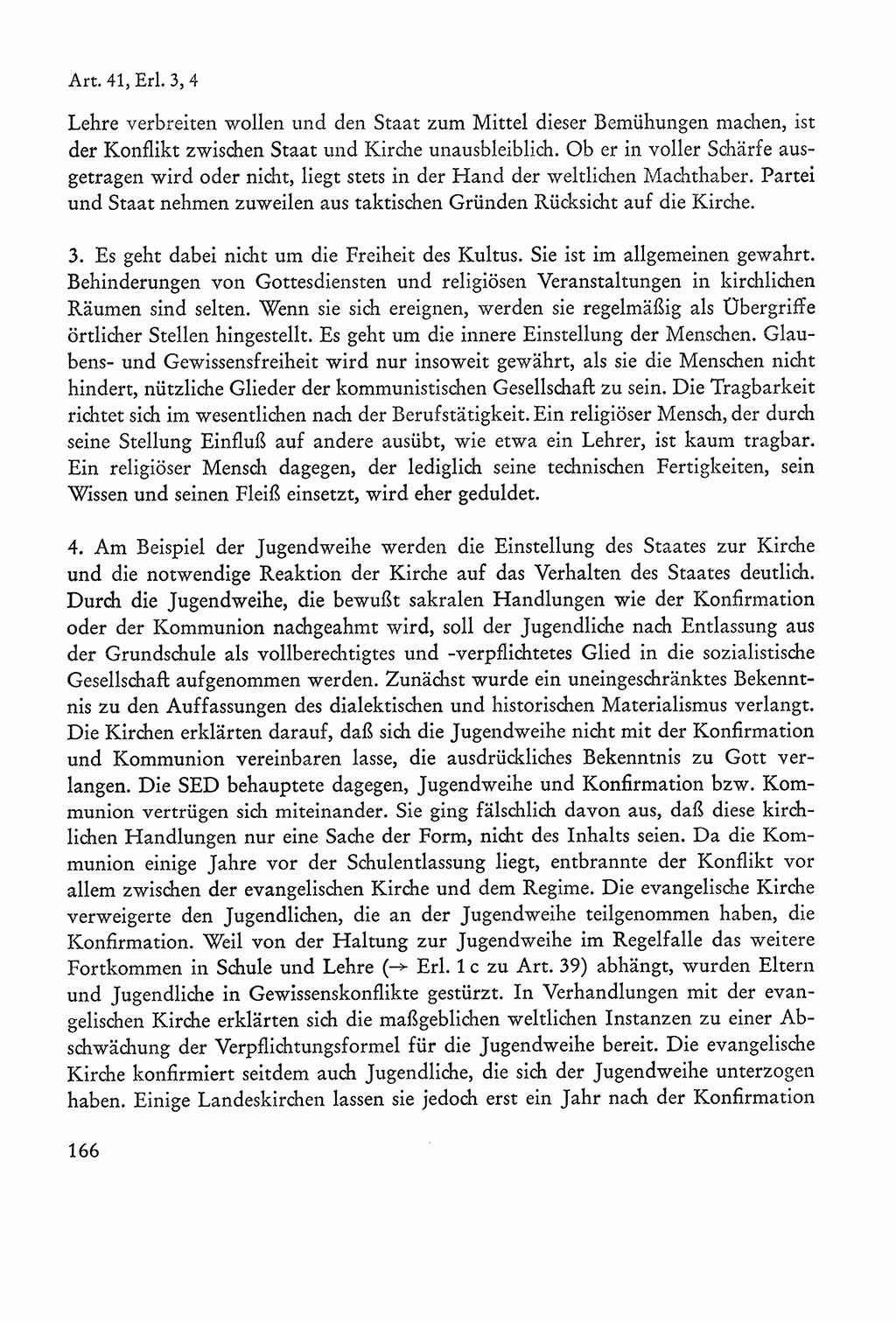 Verfassung der Sowjetischen Besatzungszone (SBZ) Deutschlands [Deutsche Demokratische Republik (DDR)], Text und Kommentar [Bundesrepublik Deutschland (BRD)] 1962, Seite 166 (Verf. SBZ Dtl. DDR Komm. BRD 1962, S. 166)