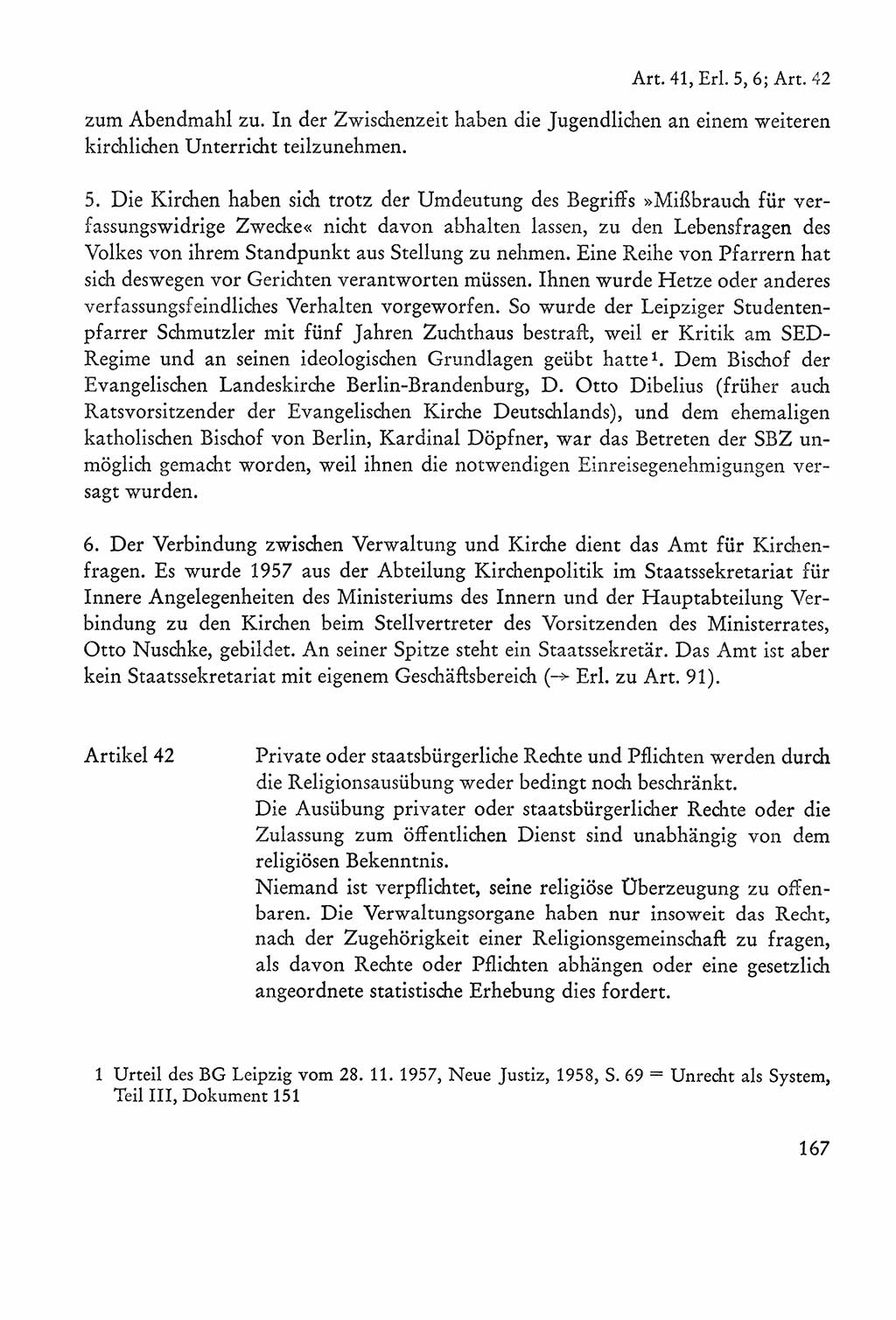 Verfassung der Sowjetischen Besatzungszone (SBZ) Deutschlands [Deutsche Demokratische Republik (DDR)], Text und Kommentar [Bundesrepublik Deutschland (BRD)] 1962, Seite 167 (Verf. SBZ Dtl. DDR Komm. BRD 1962, S. 167)