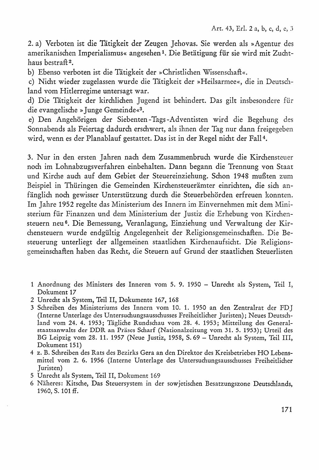 Verfassung der Sowjetischen Besatzungszone (SBZ) Deutschlands [Deutsche Demokratische Republik (DDR)], Text und Kommentar [Bundesrepublik Deutschland (BRD)] 1962, Seite 171 (Verf. SBZ Dtl. DDR Komm. BRD 1962, S. 171)
