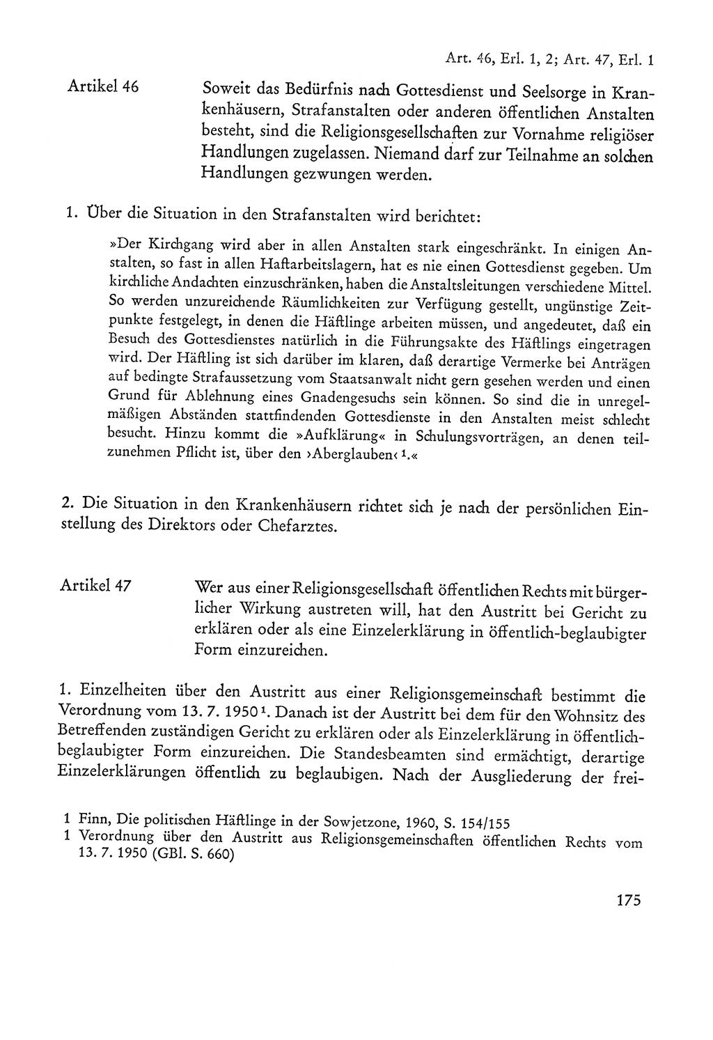 Verfassung der Sowjetischen Besatzungszone (SBZ) Deutschlands [Deutsche Demokratische Republik (DDR)], Text und Kommentar [Bundesrepublik Deutschland (BRD)] 1962, Seite 175 (Verf. SBZ Dtl. DDR Komm. BRD 1962, S. 175)