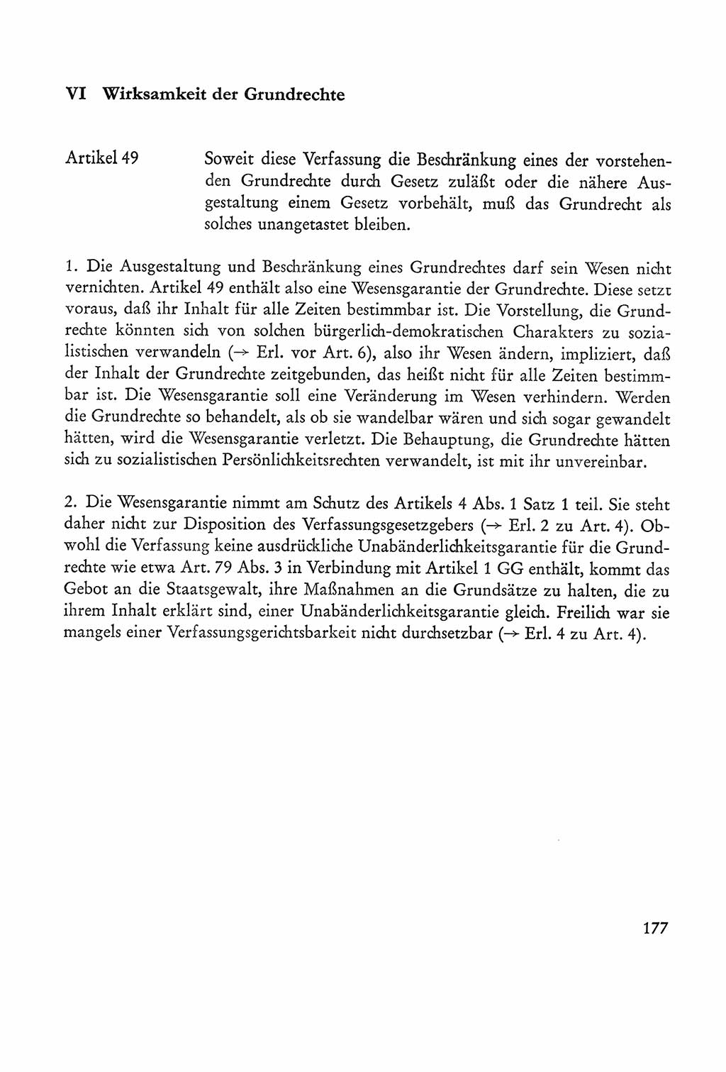 Verfassung der Sowjetischen Besatzungszone (SBZ) Deutschlands [Deutsche Demokratische Republik (DDR)], Text und Kommentar [Bundesrepublik Deutschland (BRD)] 1962, Seite 177 (Verf. SBZ Dtl. DDR Komm. BRD 1962, S. 177)