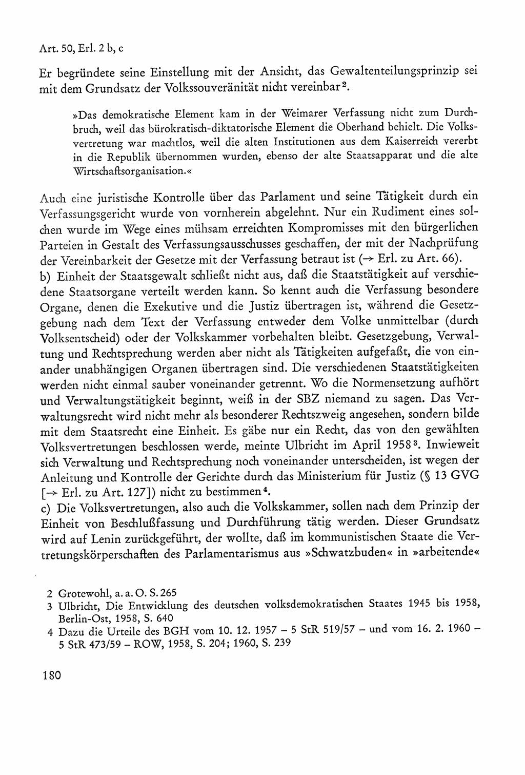 Verfassung der Sowjetischen Besatzungszone (SBZ) Deutschlands [Deutsche Demokratische Republik (DDR)], Text und Kommentar [Bundesrepublik Deutschland (BRD)] 1962, Seite 180 (Verf. SBZ Dtl. DDR Komm. BRD 1962, S. 180)