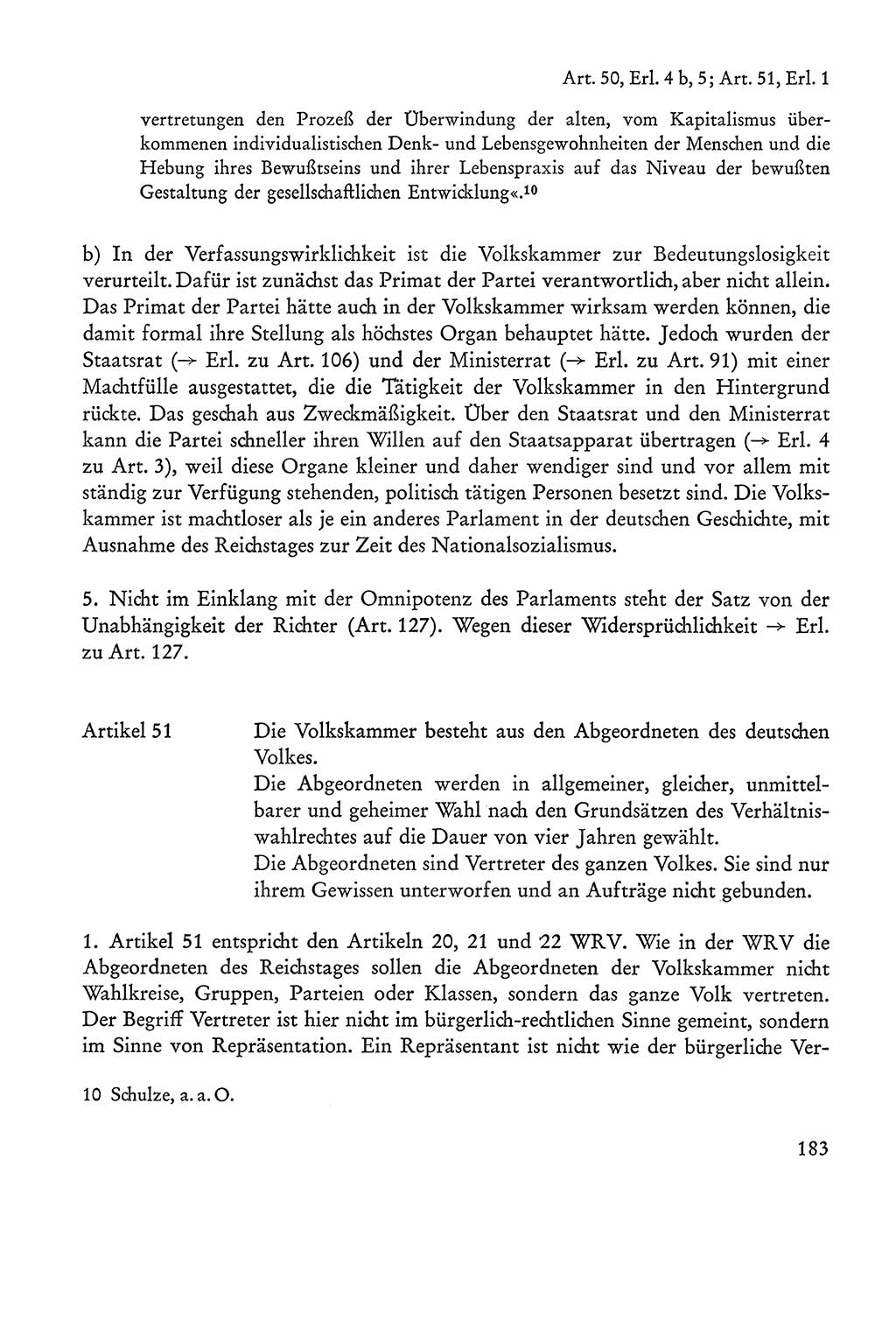 Verfassung der Sowjetischen Besatzungszone (SBZ) Deutschlands [Deutsche Demokratische Republik (DDR)], Text und Kommentar [Bundesrepublik Deutschland (BRD)] 1962, Seite 183 (Verf. SBZ Dtl. DDR Komm. BRD 1962, S. 183)