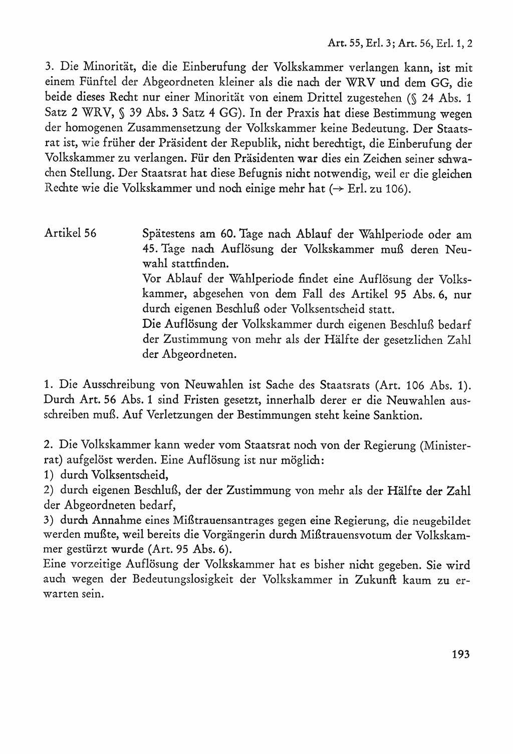 Verfassung der Sowjetischen Besatzungszone (SBZ) Deutschlands [Deutsche Demokratische Republik (DDR)], Text und Kommentar [Bundesrepublik Deutschland (BRD)] 1962, Seite 193 (Verf. SBZ Dtl. DDR Komm. BRD 1962, S. 193)