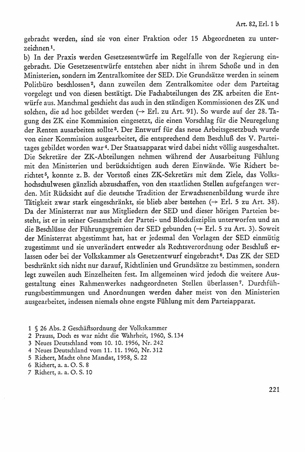 Verfassung der Sowjetischen Besatzungszone (SBZ) Deutschlands [Deutsche Demokratische Republik (DDR)], Text und Kommentar [Bundesrepublik Deutschland (BRD)] 1962, Seite 221 (Verf. SBZ Dtl. DDR Komm. BRD 1962, S. 221)