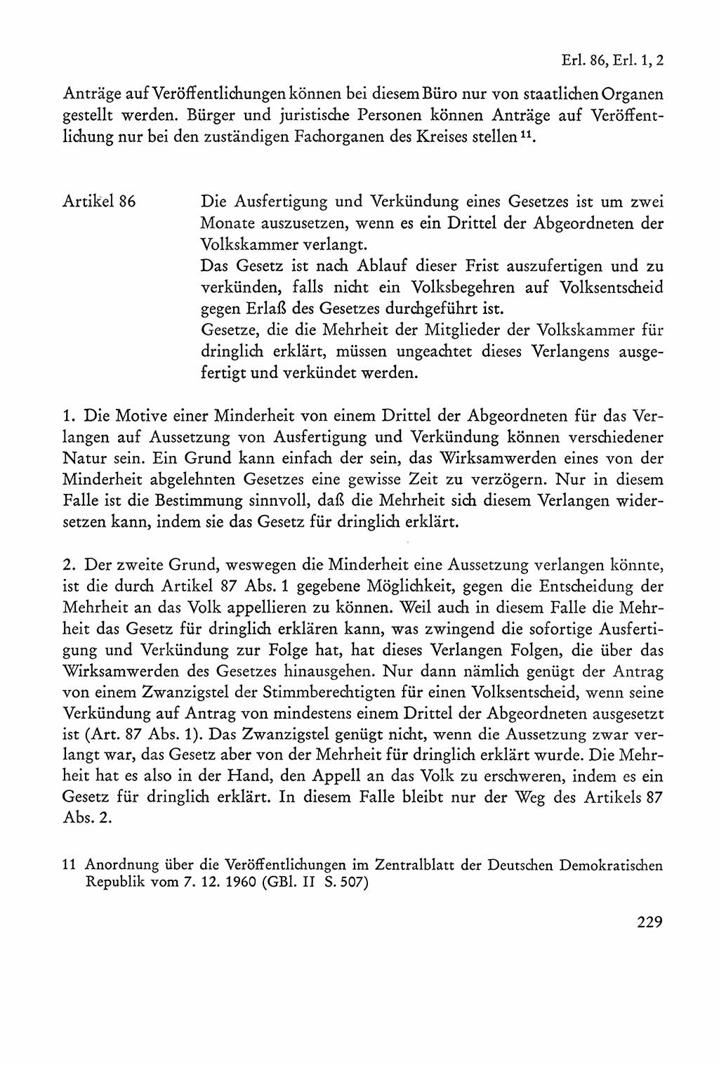 Verfassung der Sowjetischen Besatzungszone (SBZ) Deutschlands [Deutsche Demokratische Republik (DDR)], Text und Kommentar [Bundesrepublik Deutschland (BRD)] 1962, Seite 229 (Verf. SBZ Dtl. DDR Komm. BRD 1962, S. 229)