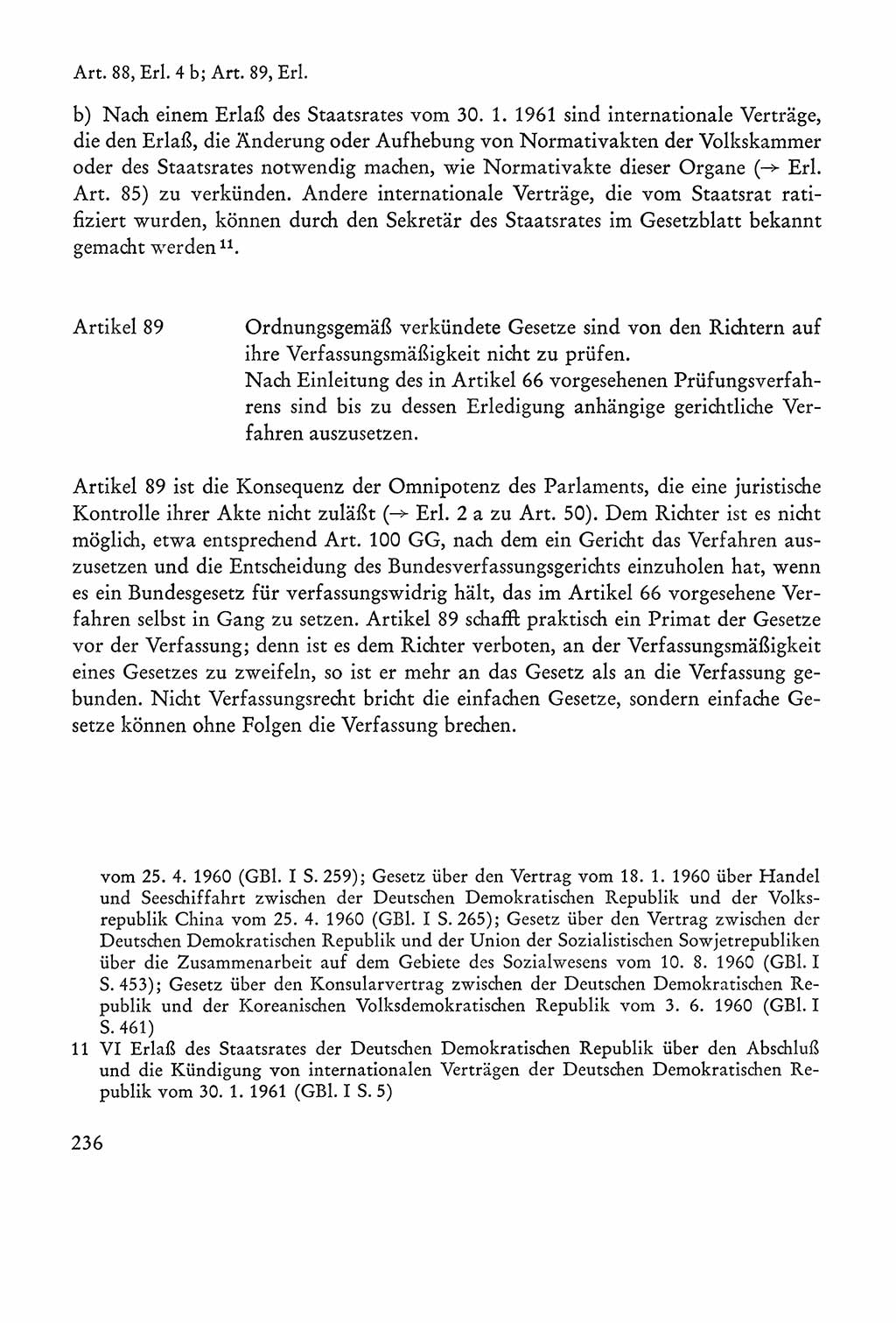 Verfassung der Sowjetischen Besatzungszone (SBZ) Deutschlands [Deutsche Demokratische Republik (DDR)], Text und Kommentar [Bundesrepublik Deutschland (BRD)] 1962, Seite 236 (Verf. SBZ Dtl. DDR Komm. BRD 1962, S. 236)