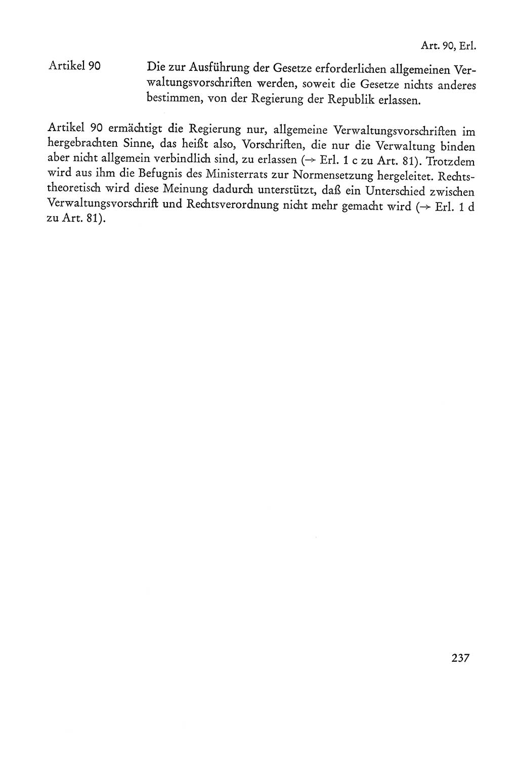 Verfassung der Sowjetischen Besatzungszone (SBZ) Deutschlands [Deutsche Demokratische Republik (DDR)], Text und Kommentar [Bundesrepublik Deutschland (BRD)] 1962, Seite 237 (Verf. SBZ Dtl. DDR Komm. BRD 1962, S. 237)