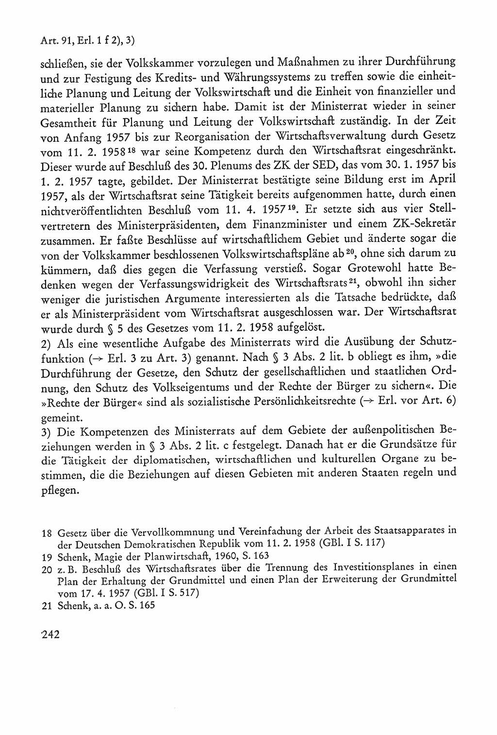 Verfassung der Sowjetischen Besatzungszone (SBZ) Deutschlands [Deutsche Demokratische Republik (DDR)], Text und Kommentar [Bundesrepublik Deutschland (BRD)] 1962, Seite 242 (Verf. SBZ Dtl. DDR Komm. BRD 1962, S. 242)