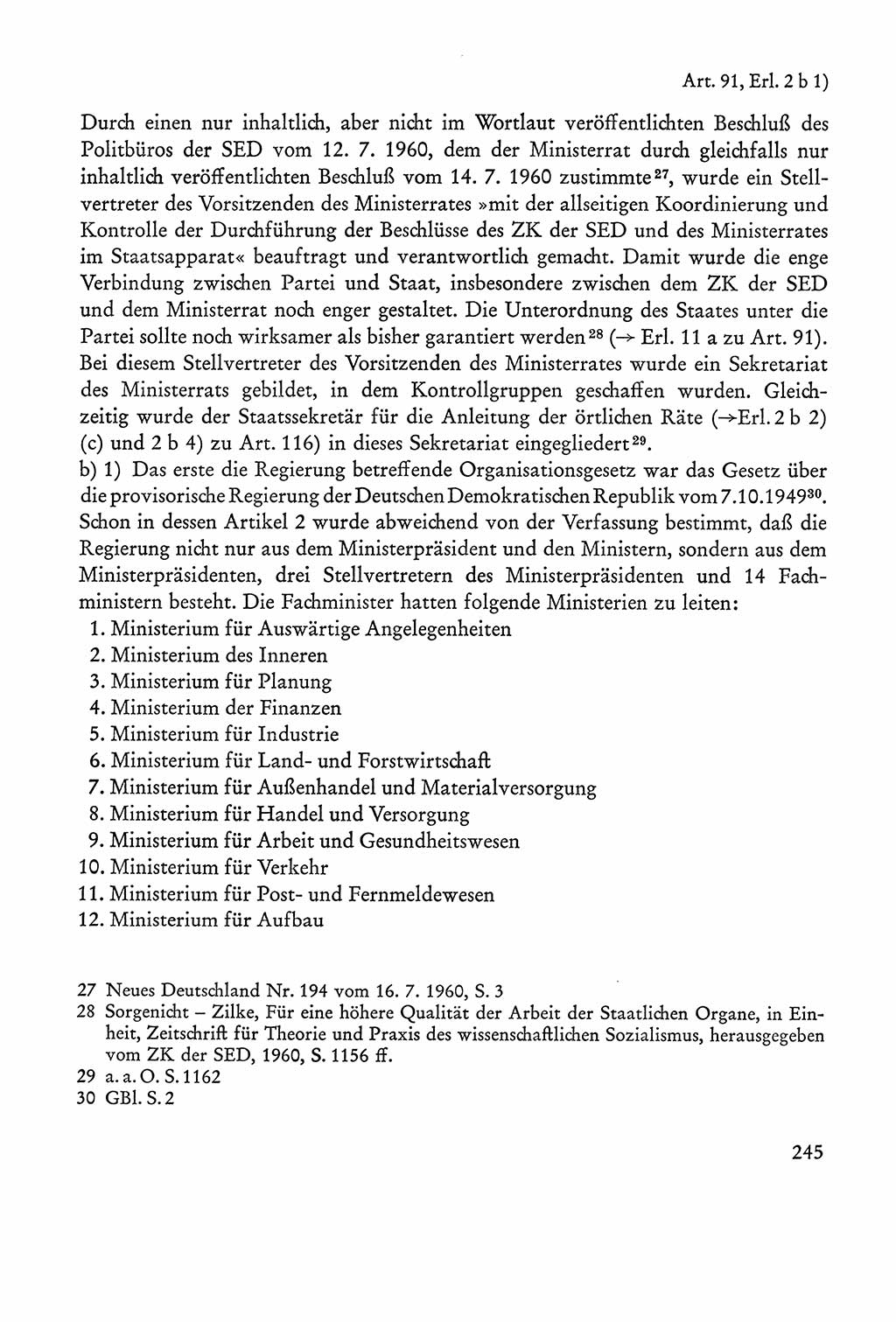 Verfassung der Sowjetischen Besatzungszone (SBZ) Deutschlands [Deutsche Demokratische Republik (DDR)], Text und Kommentar [Bundesrepublik Deutschland (BRD)] 1962, Seite 245 (Verf. SBZ Dtl. DDR Komm. BRD 1962, S. 245)